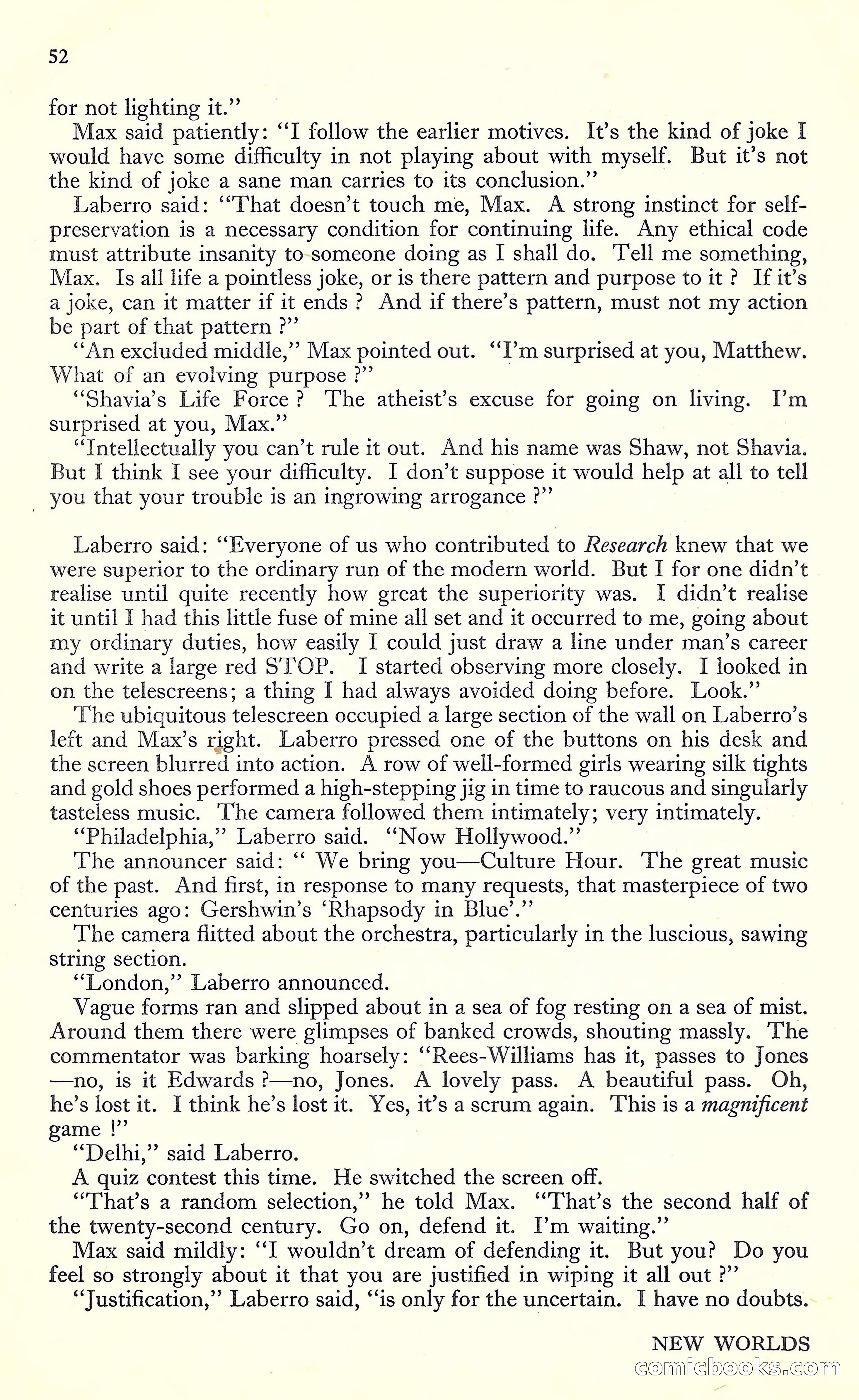 New Worlds, May 1952 — page 54 of 100