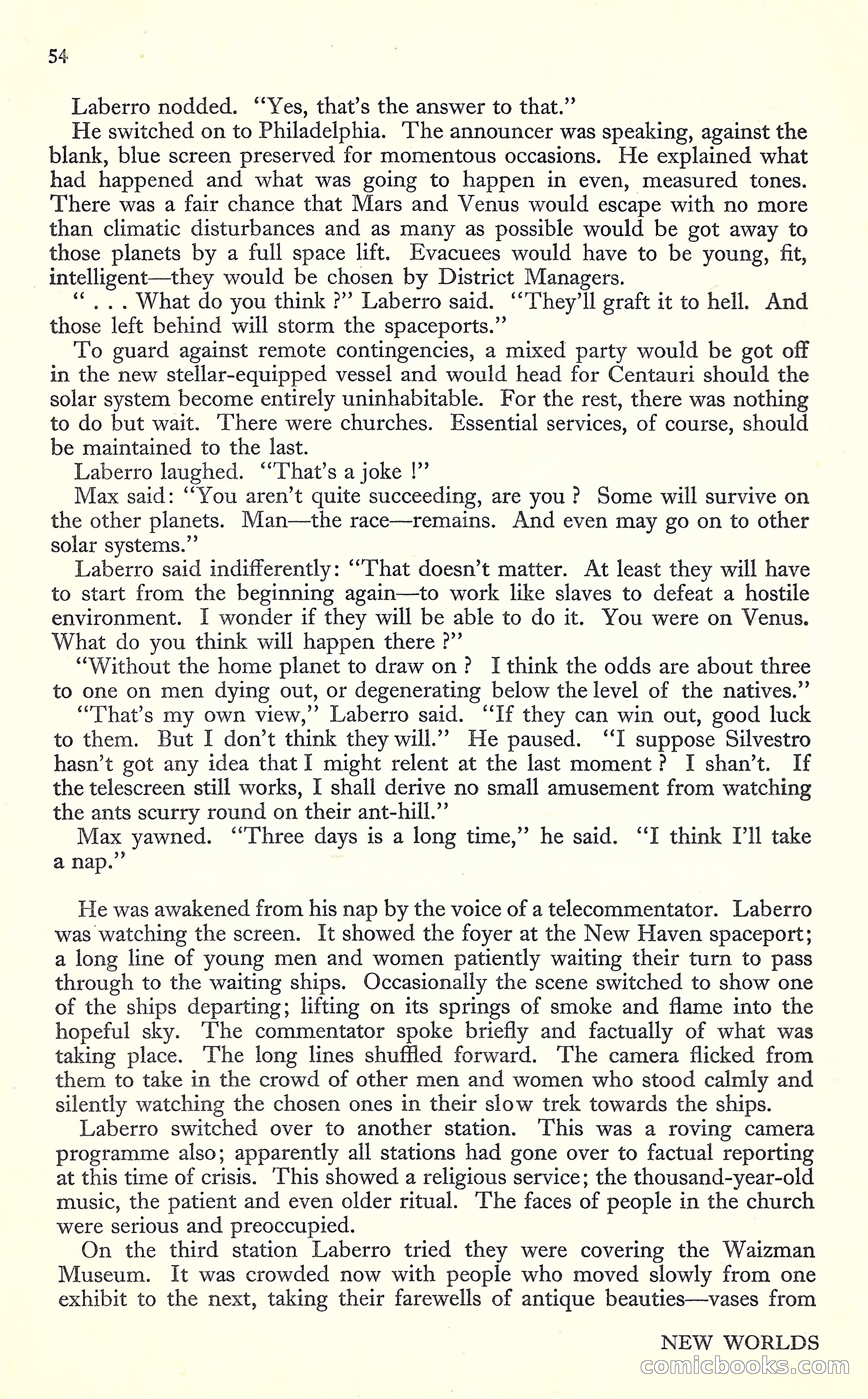 New Worlds, May 1952 — page 56 of 100