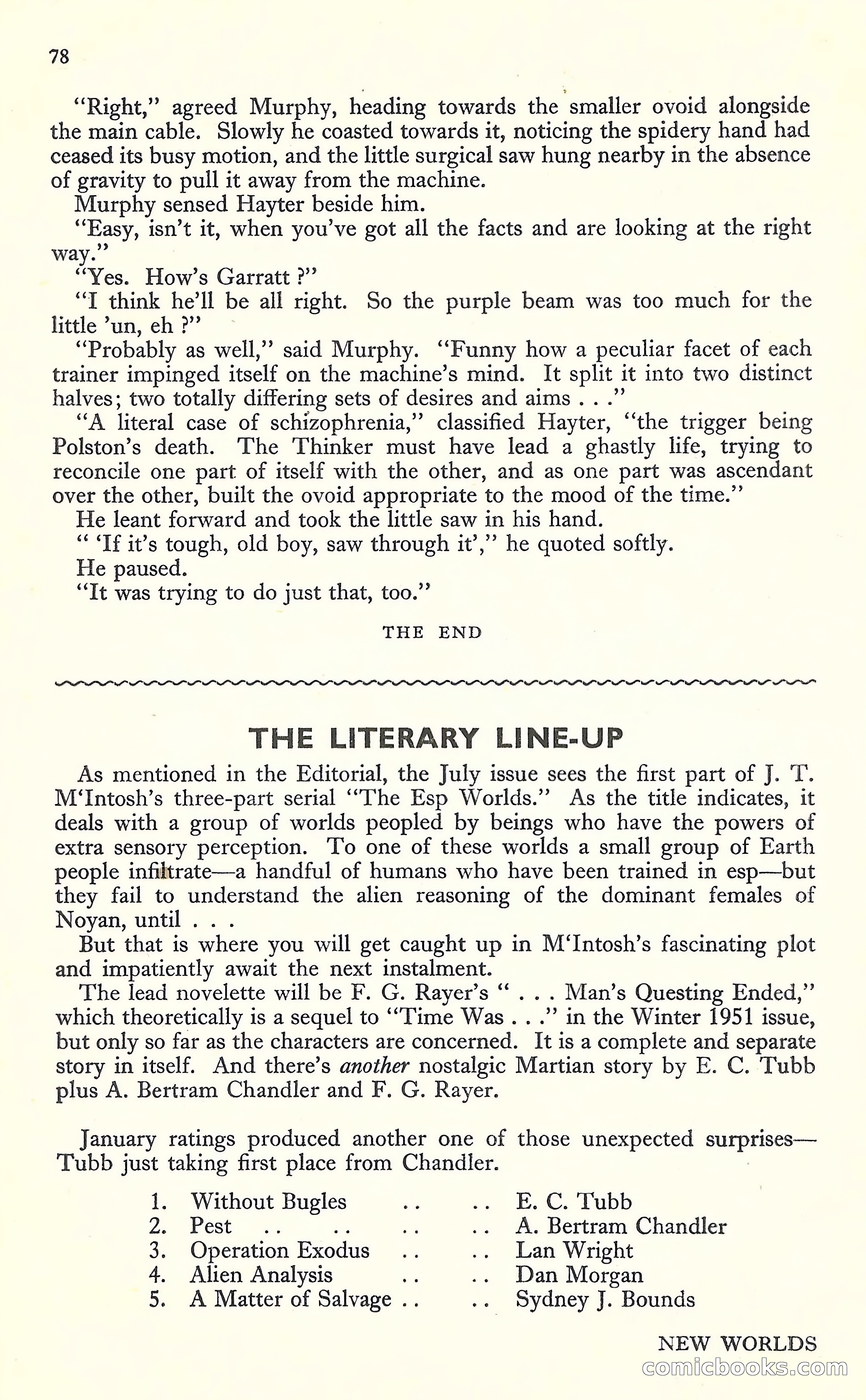 New Worlds, May 1952 — page 80 of 100