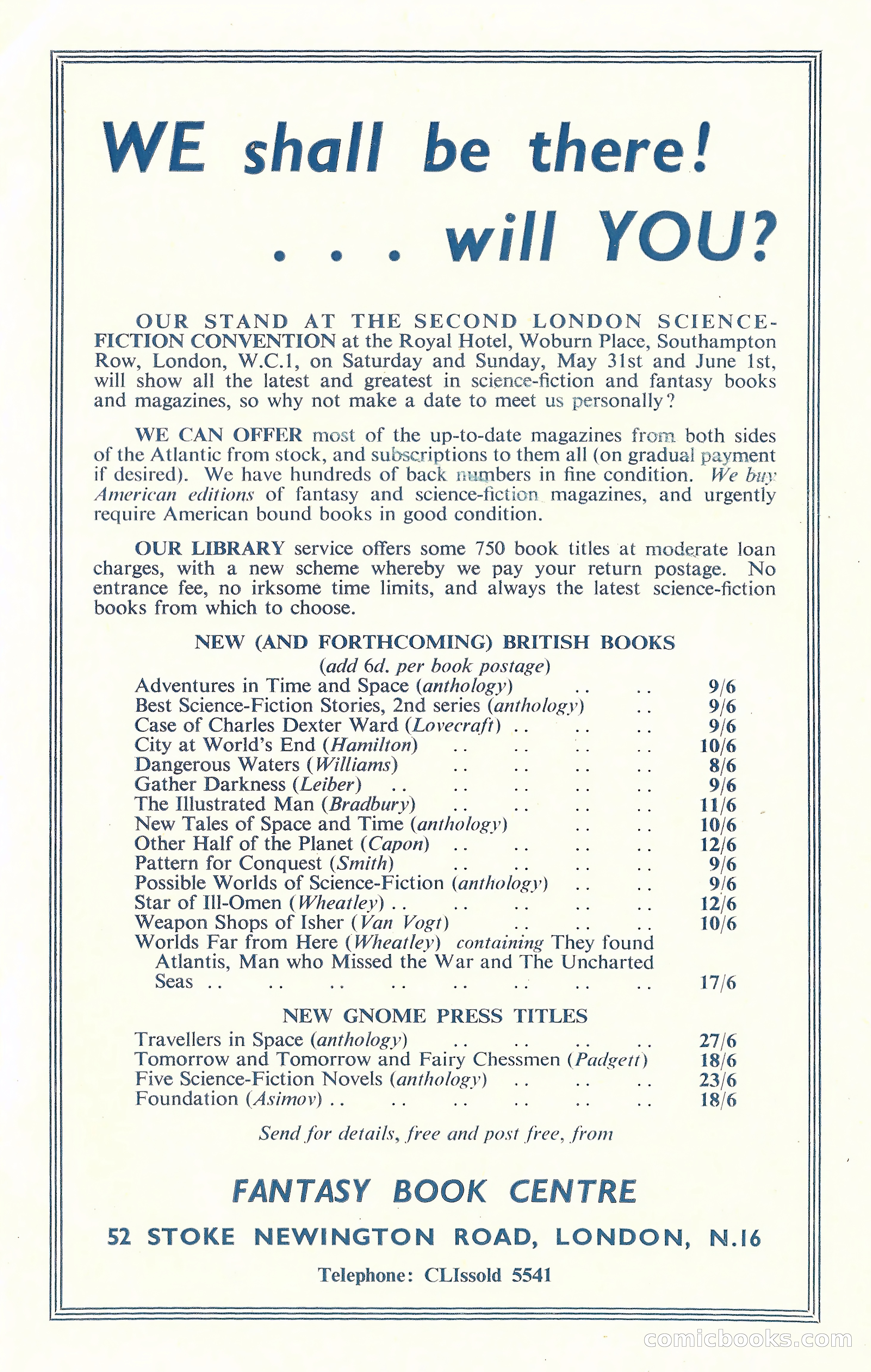 New Worlds, May 1952 — page 99 of 100