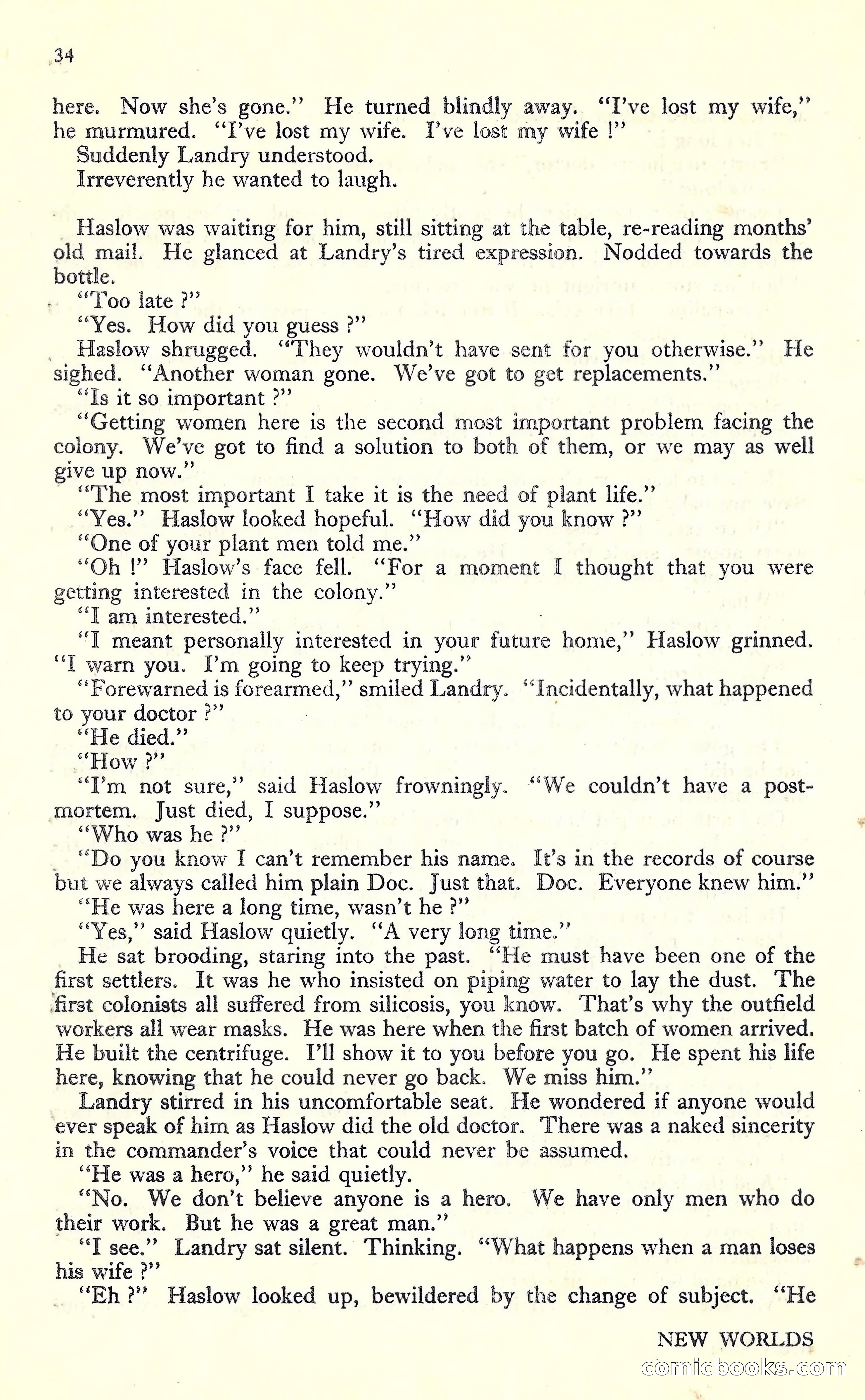 New Worlds #16, July 1952 — page 36 of 100