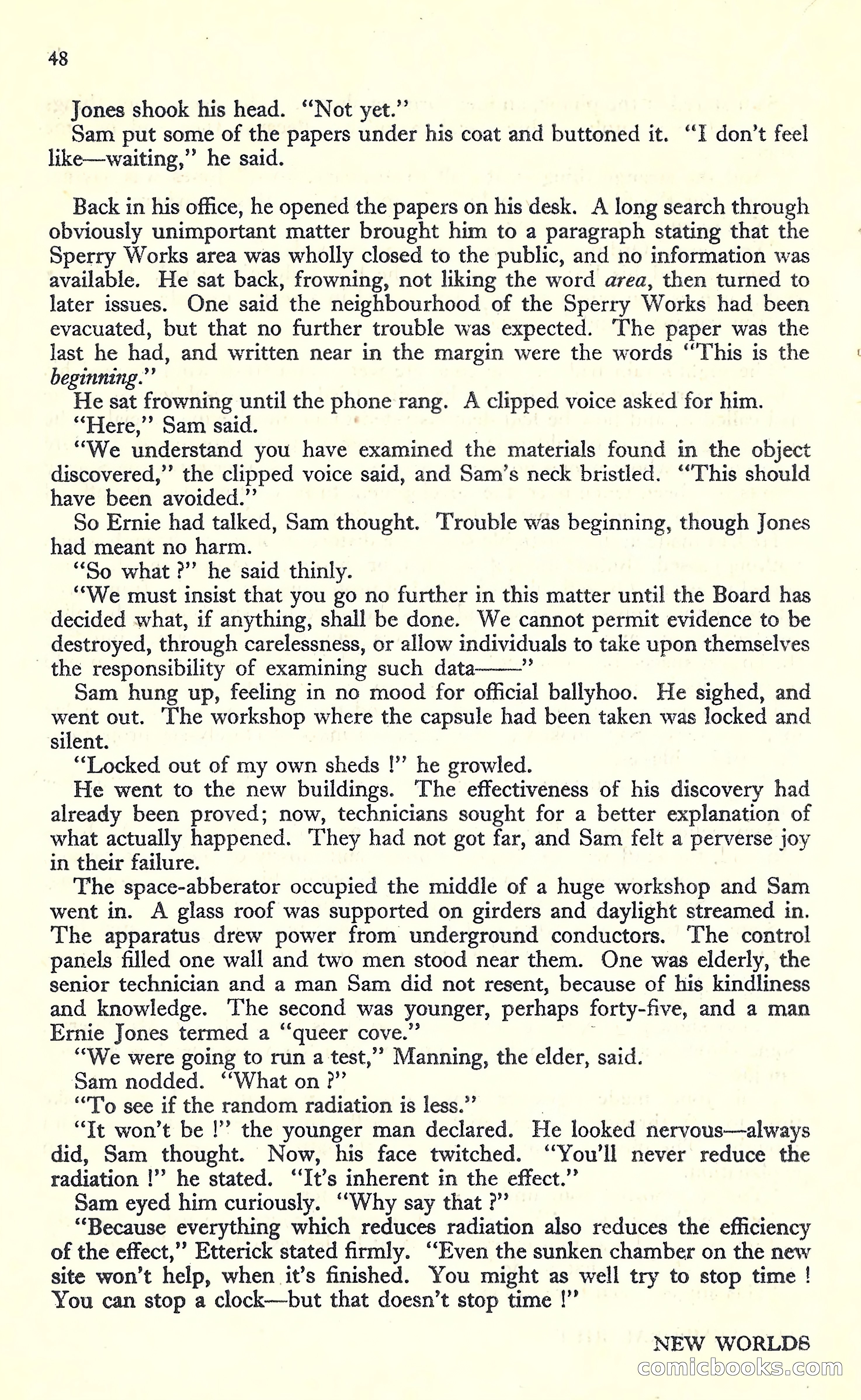 New Worlds #16, July 1952 — page 50 of 100