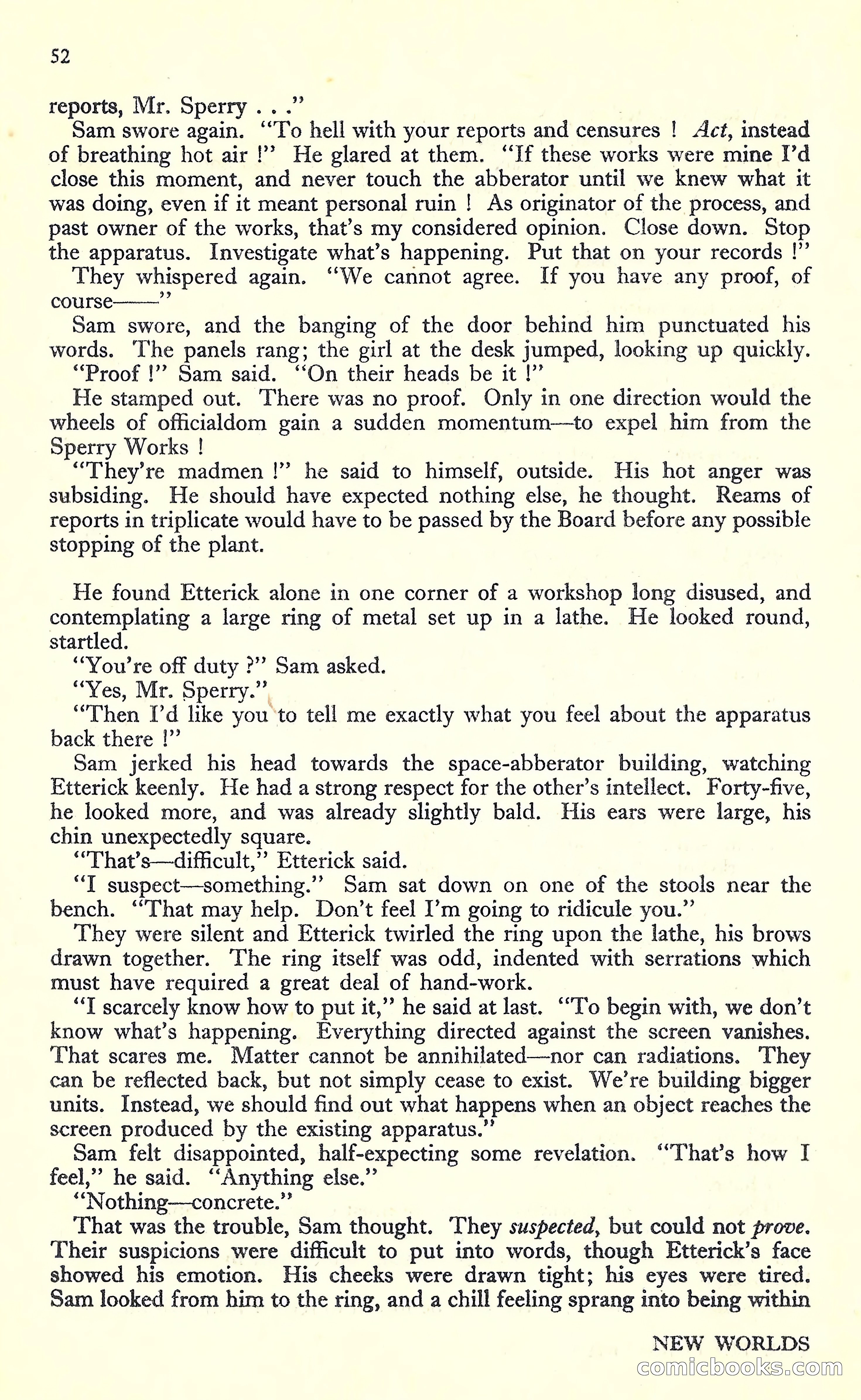 New Worlds #16, July 1952 — page 54 of 100