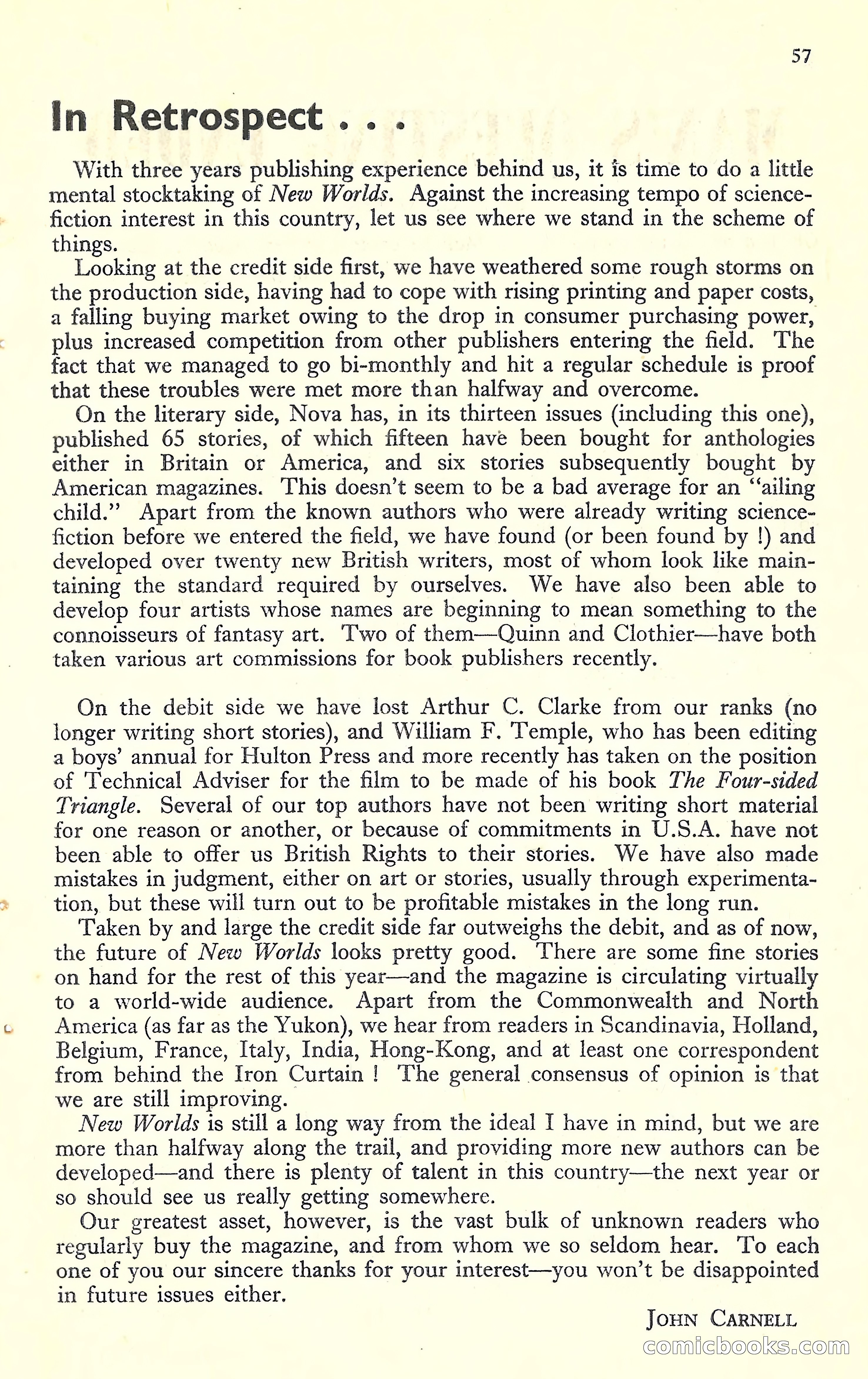 New Worlds #16, July 1952 — page 59 of 100