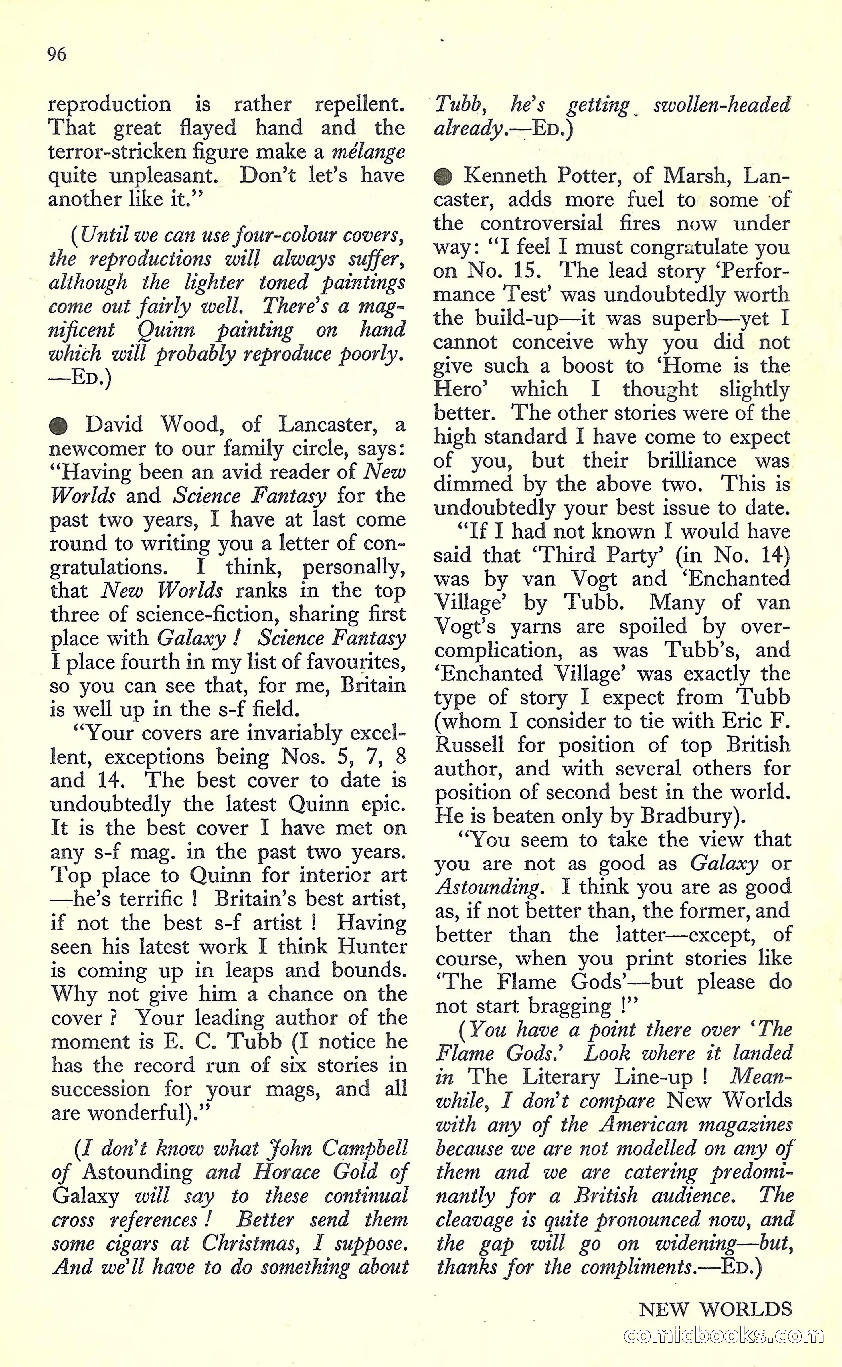 New Worlds #16, July 1952 — page 98 of 100