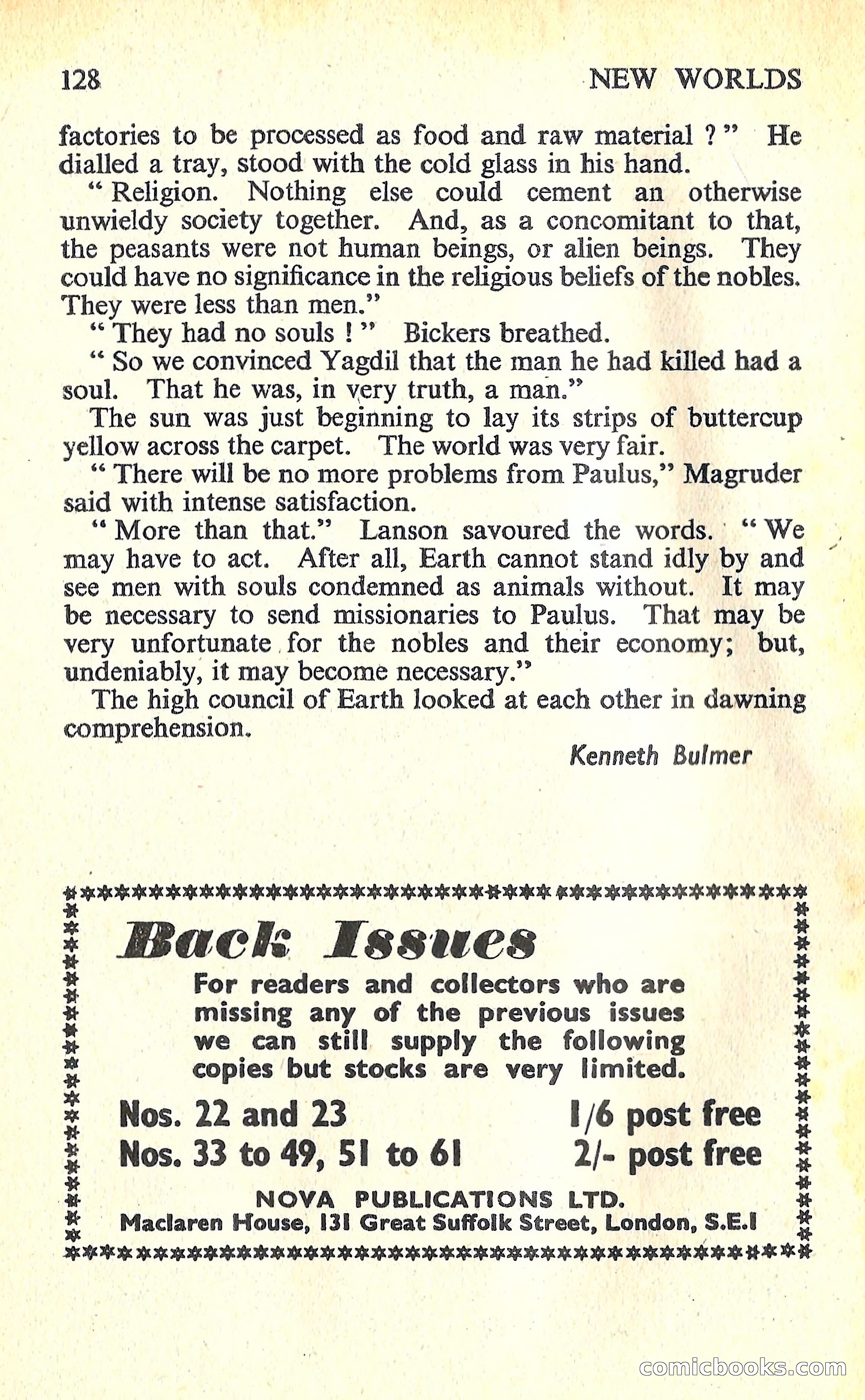 New Worlds Science Fiction #62 — page 130 of 132