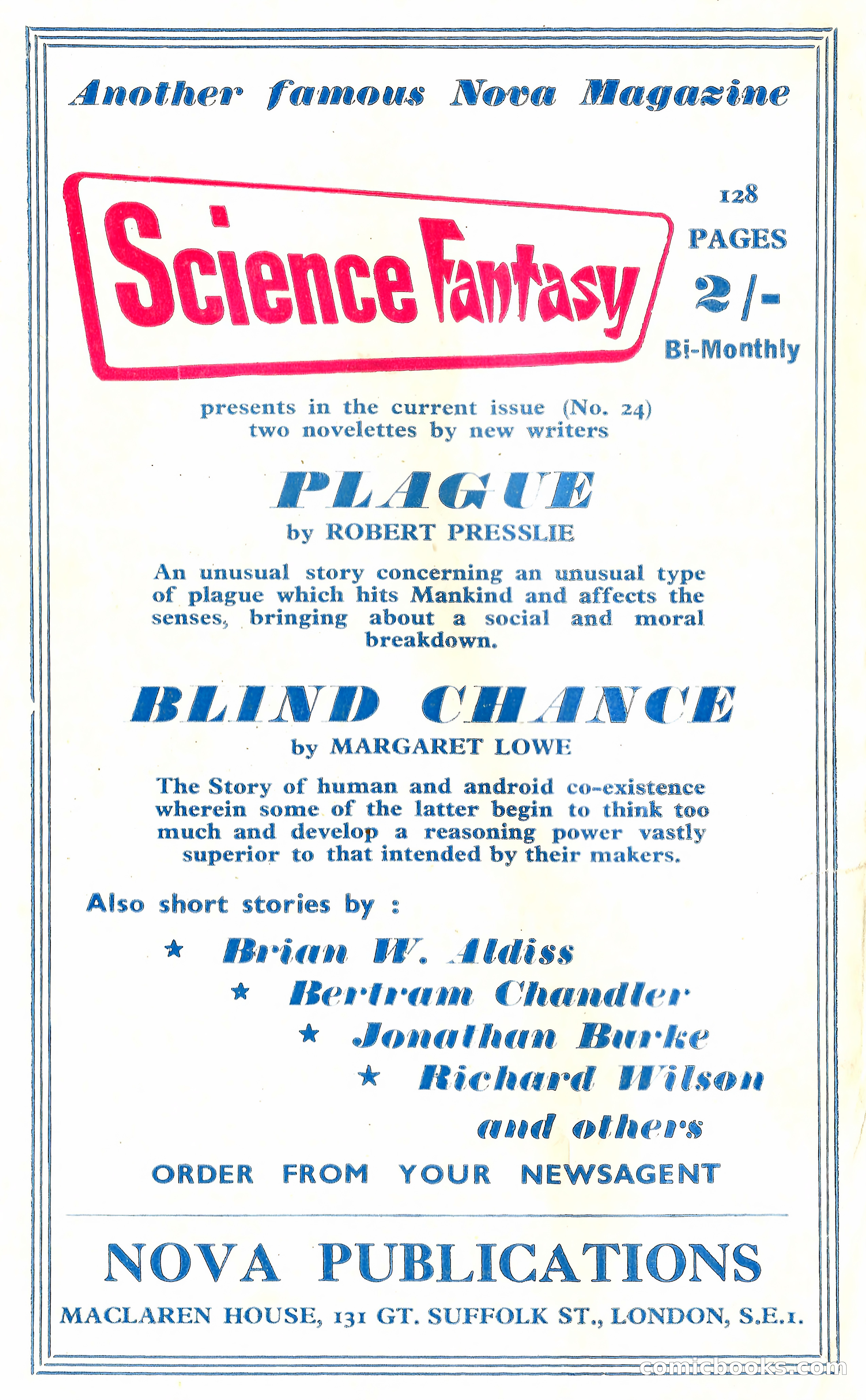 New Worlds Science Fiction #62 — page 132 of 132