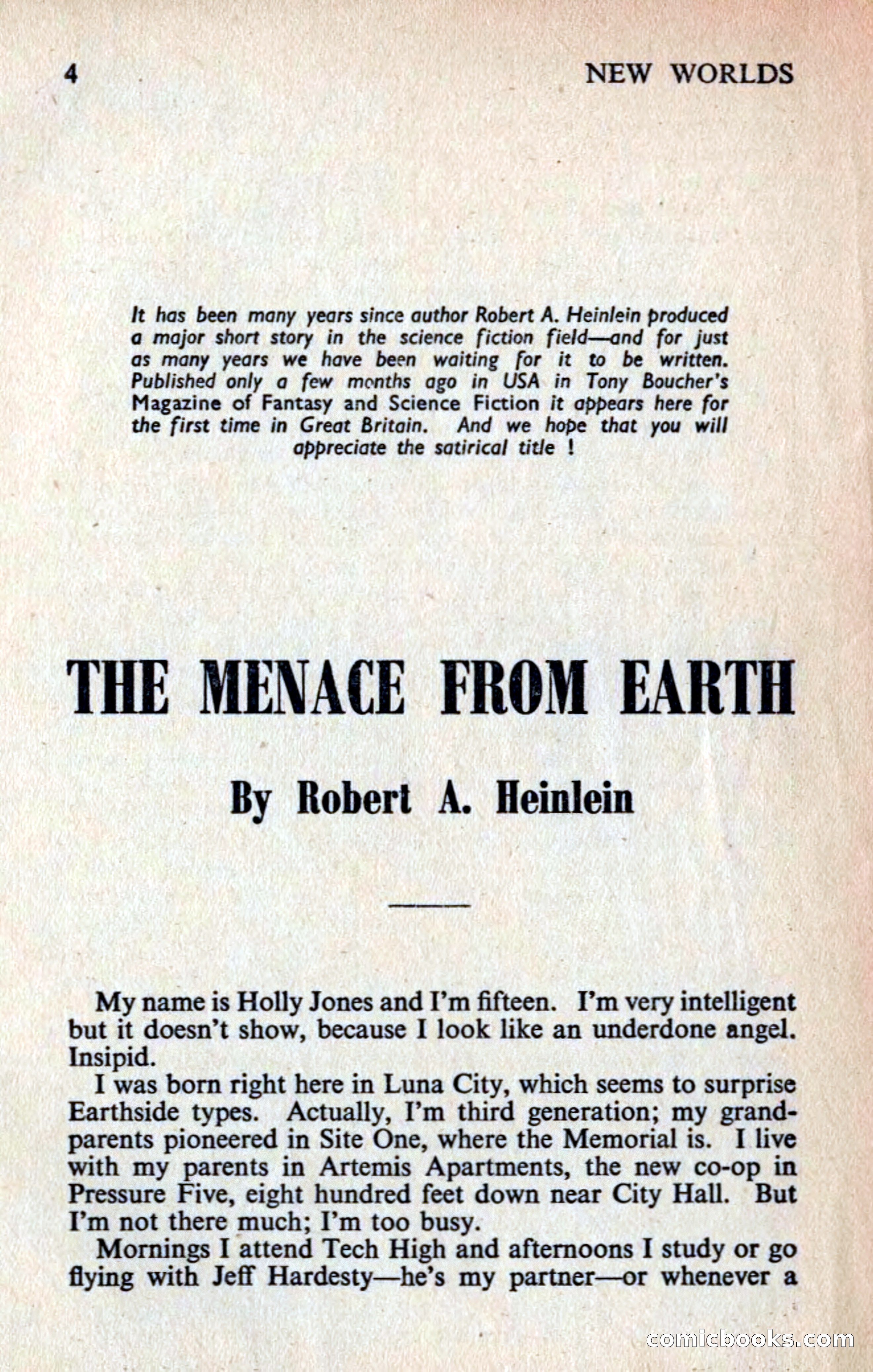 New Worlds Profile: Robert A. Heinlein — page 6 of 132