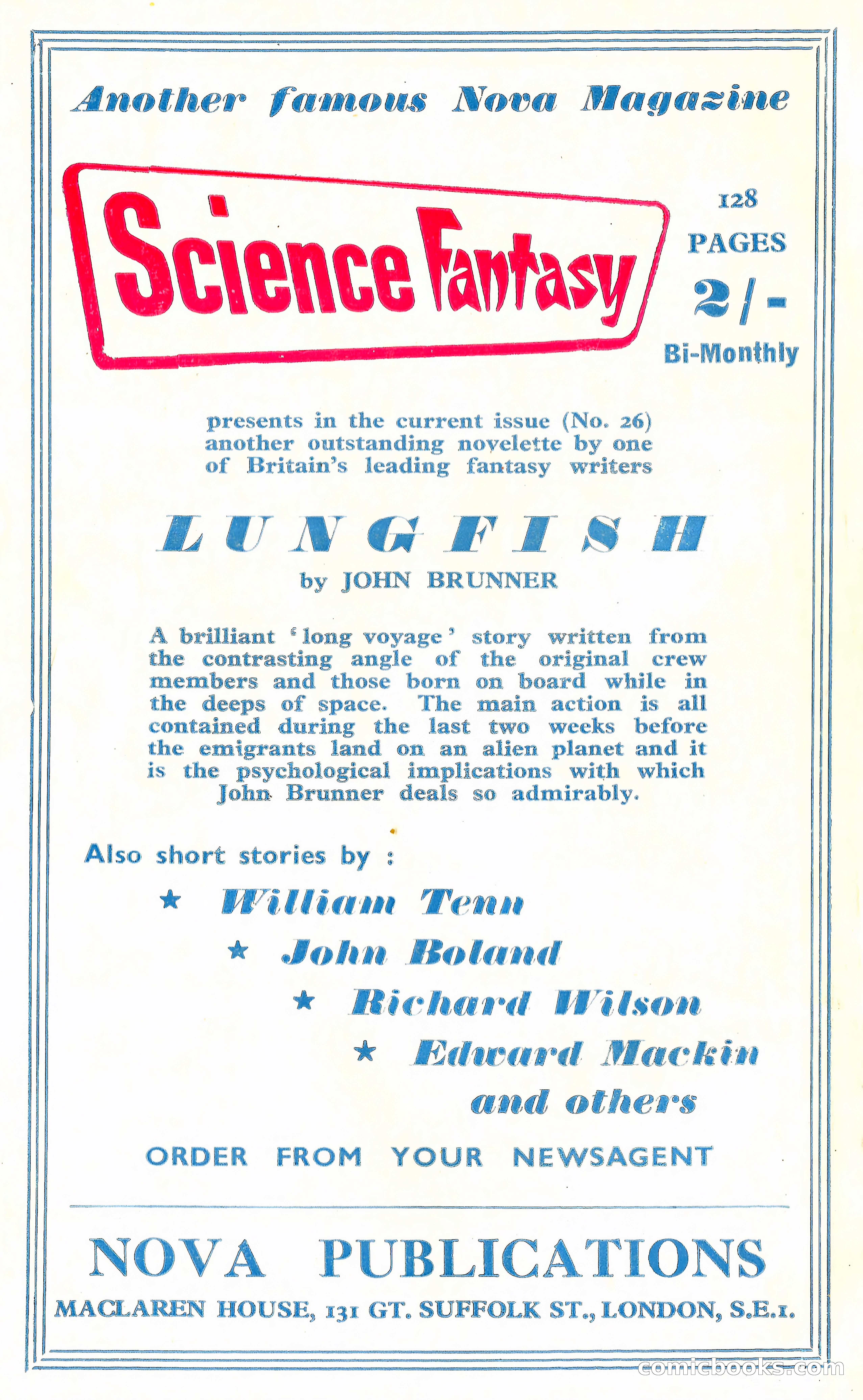 New Worlds Science Fiction #66, Volume 22 — page 132 of 132
