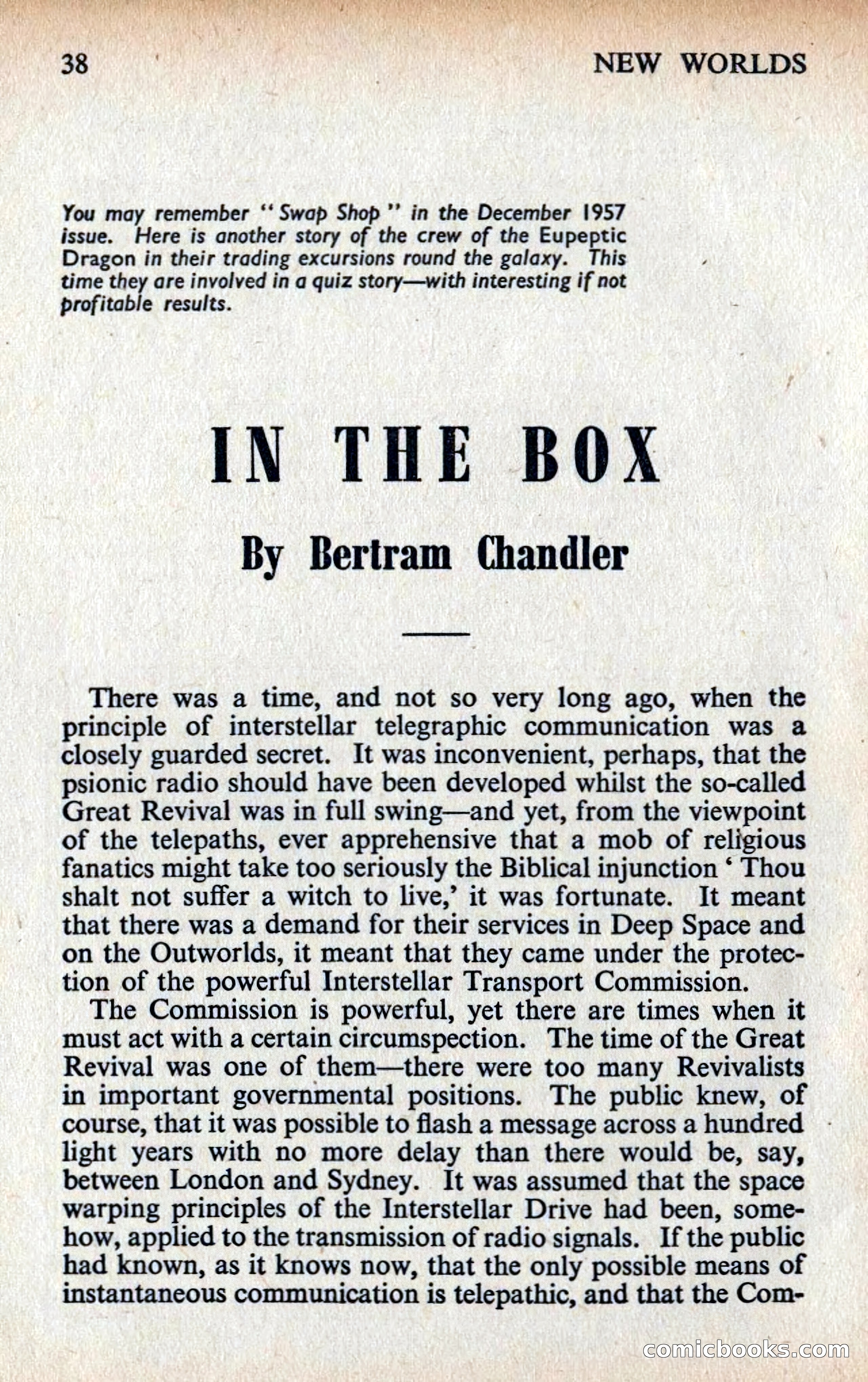 New Worlds Magazine Profile: Bertram Chandler — page 40 of 132