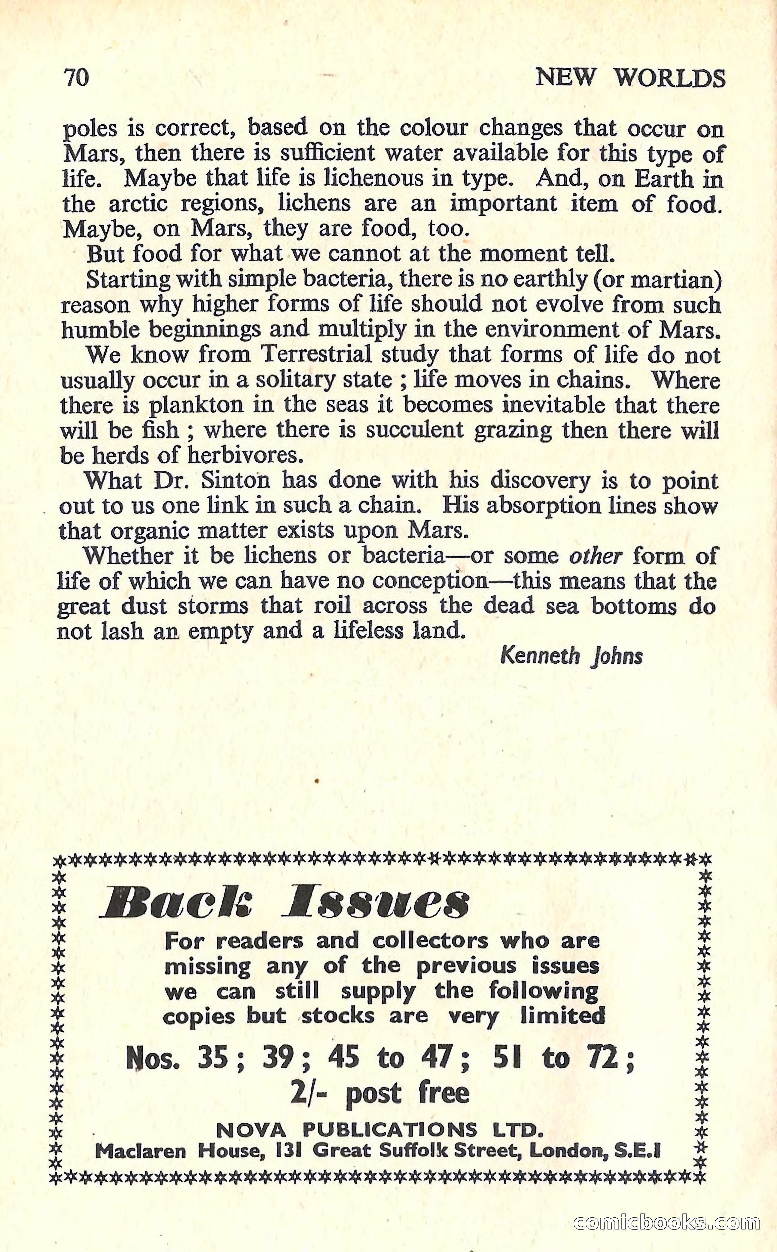 New Worlds Science Fiction #73, Volume 25 — page 72 of 132