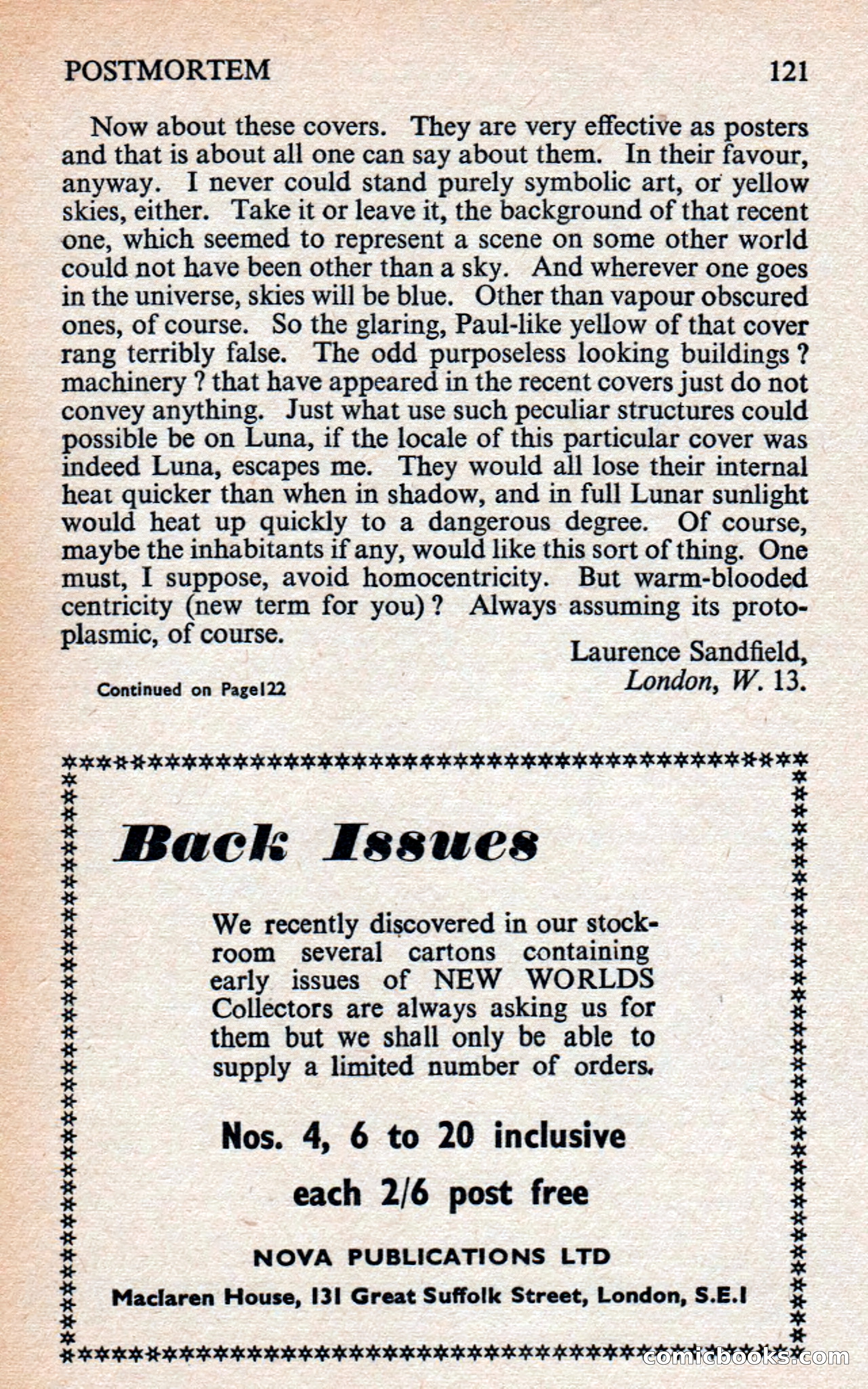 New Worlds Science Fiction #78, Volume 26 — page 123 of 134