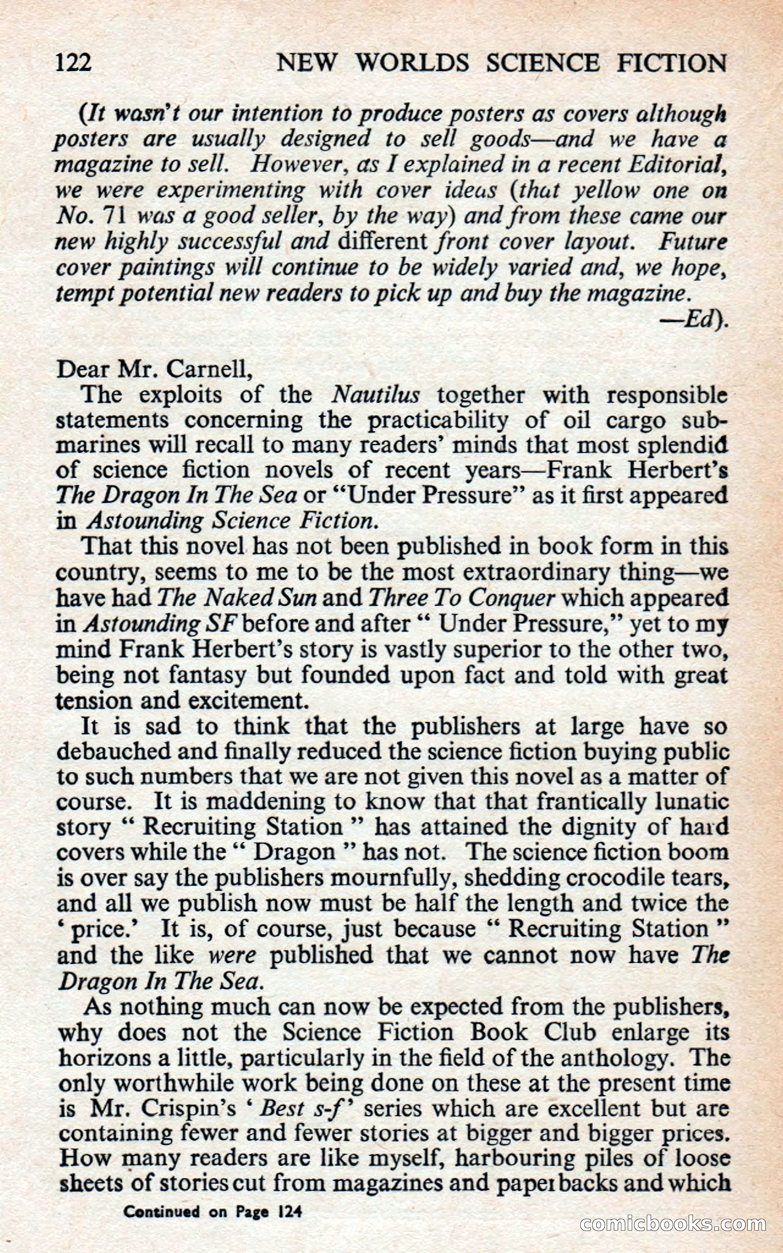 New Worlds Science Fiction #78, Volume 26 — page 124 of 134