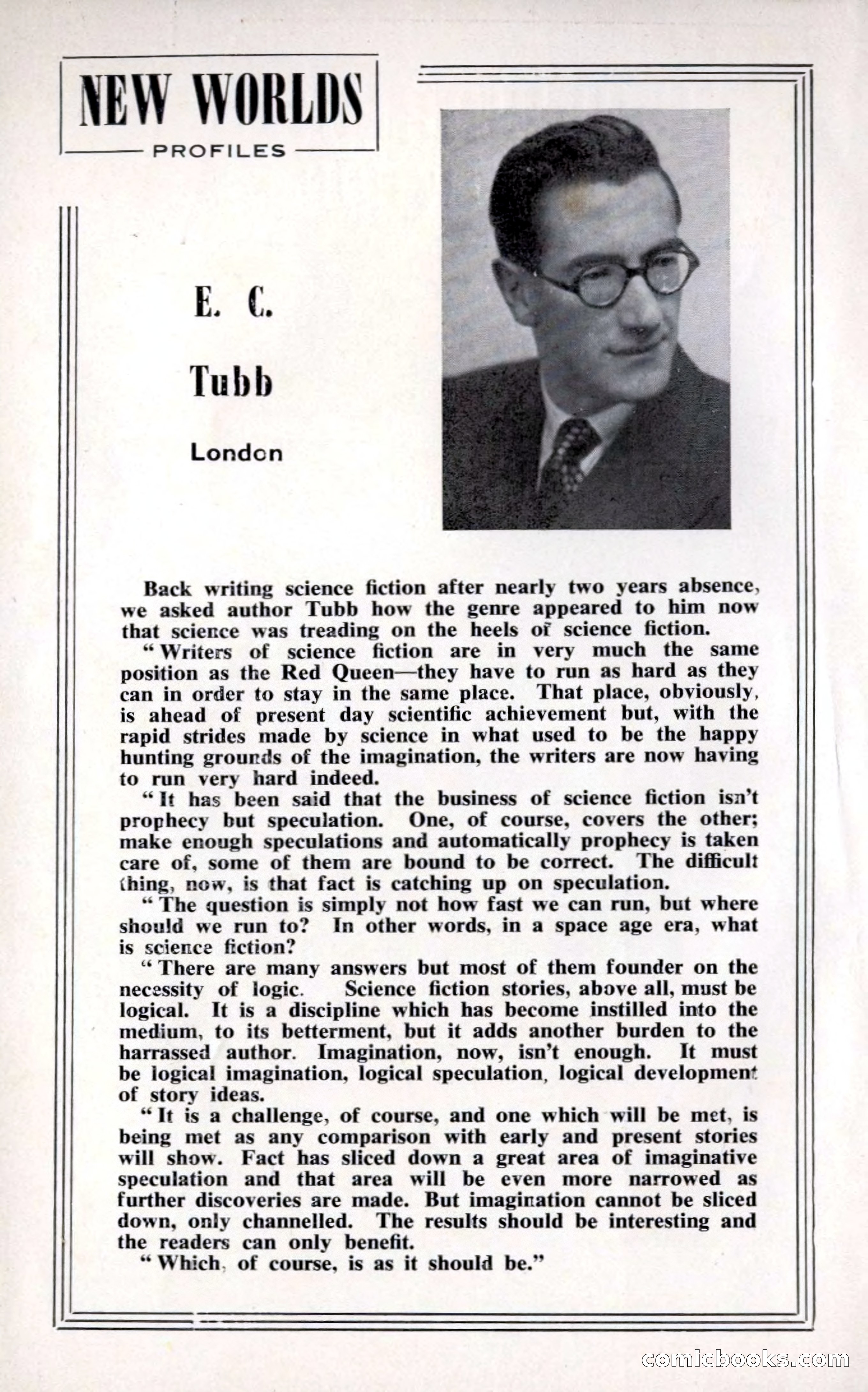New Worlds Profiles: E.C. Tubb — page 1 of 132