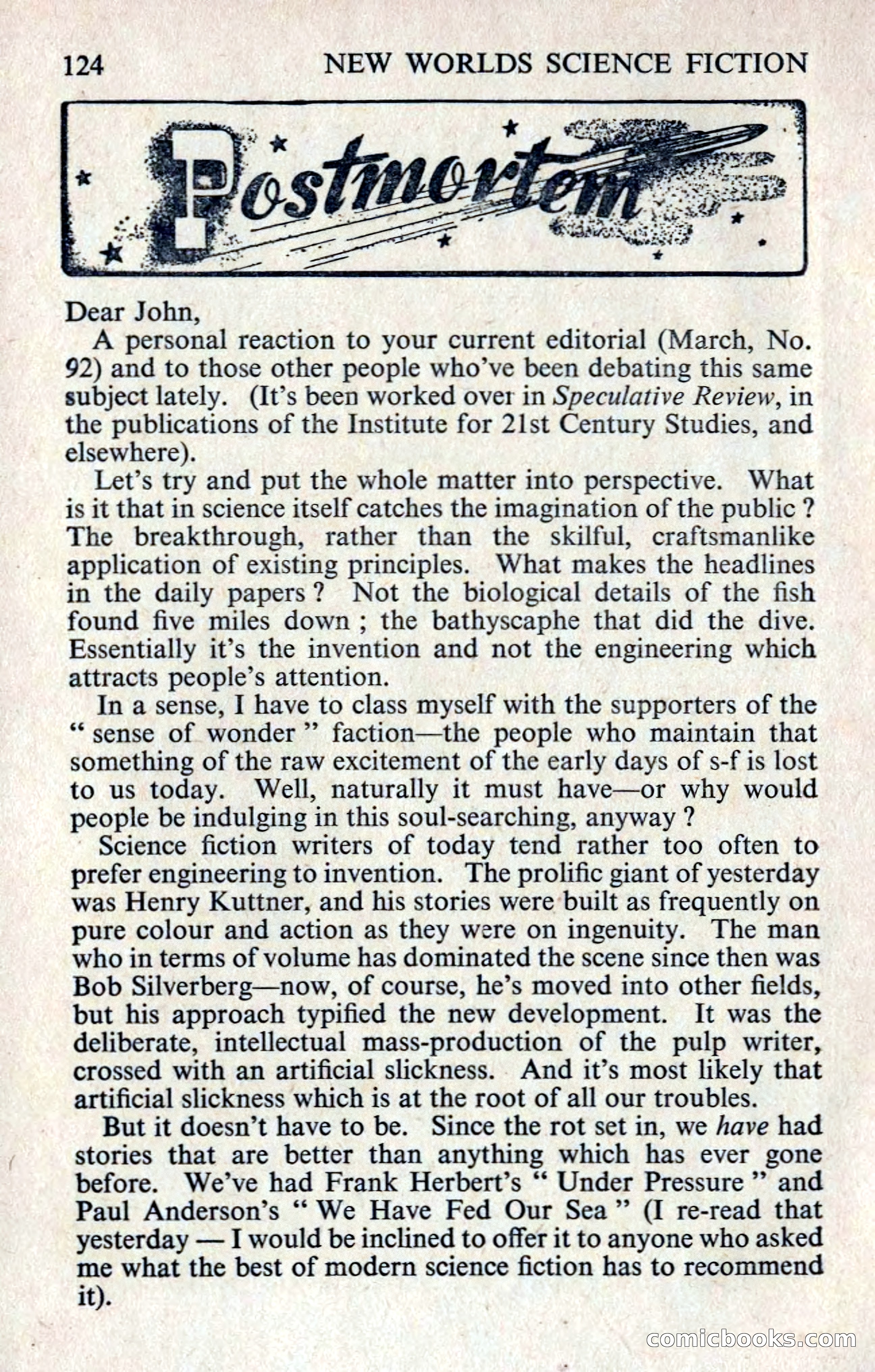 New Worlds Profile: John Brunner — page 126 of 132