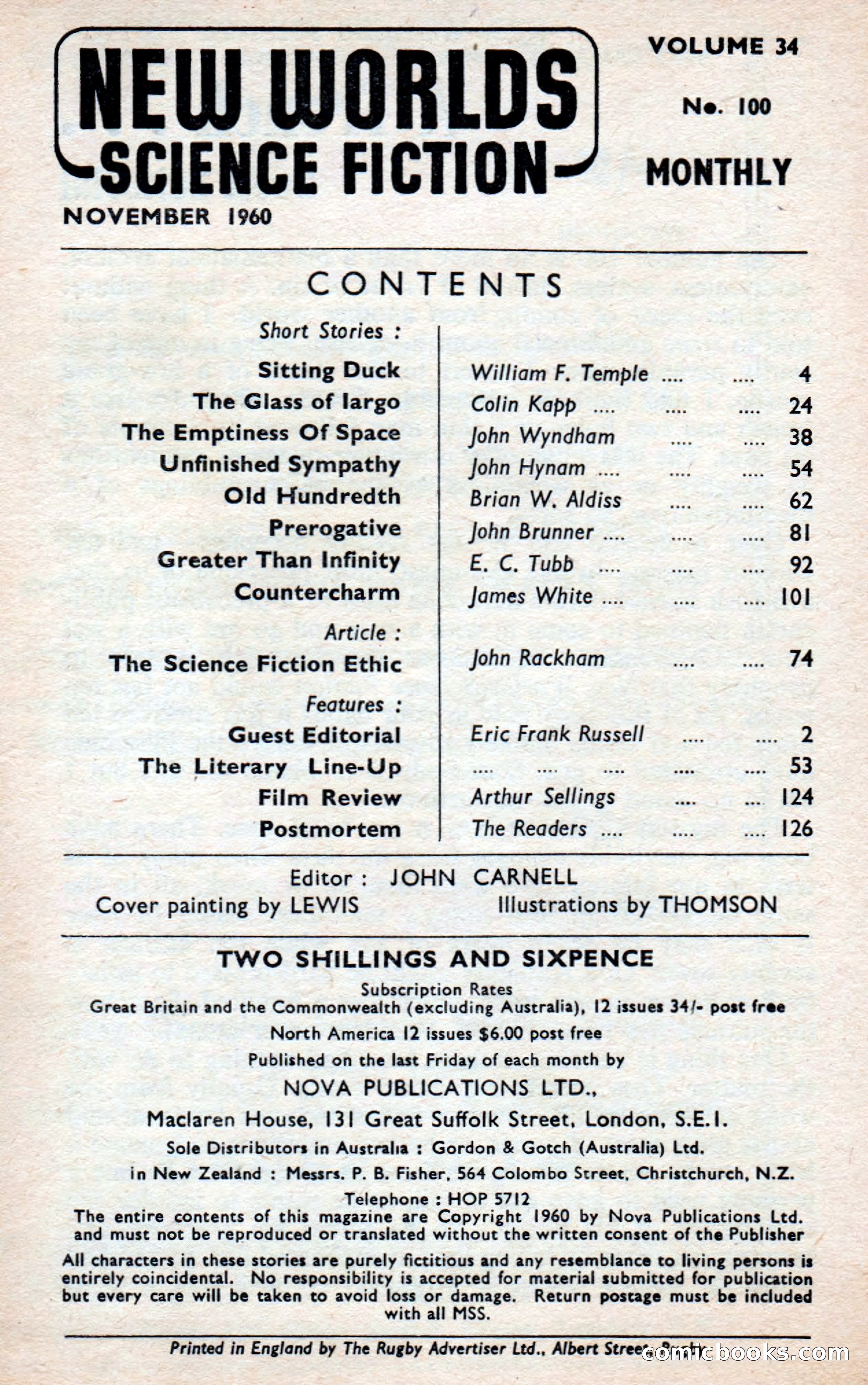 New Worlds Science Fiction #100, Volume 34 — page 3 of 133