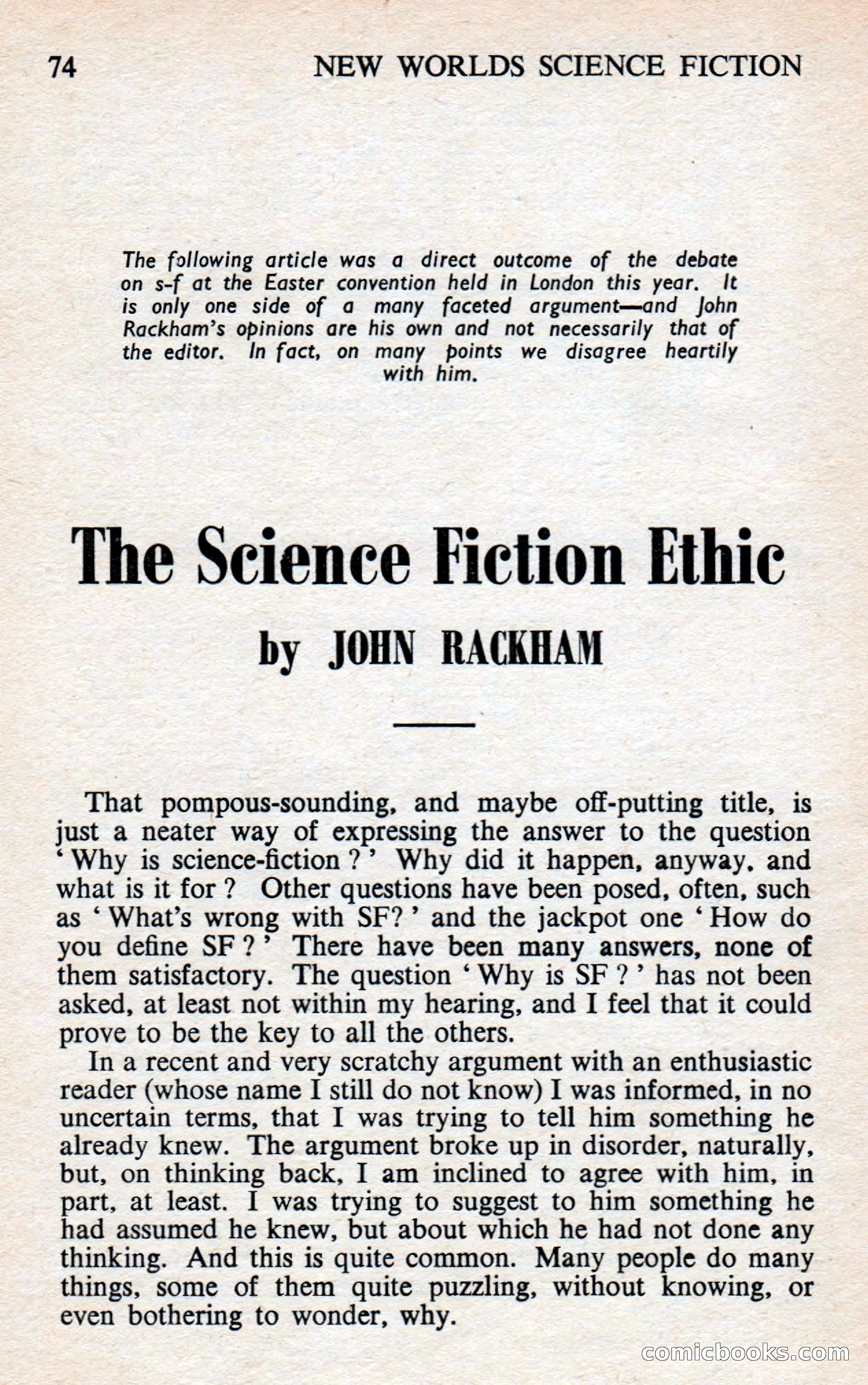 New Worlds Science Fiction #100, Volume 34 — page 76 of 133