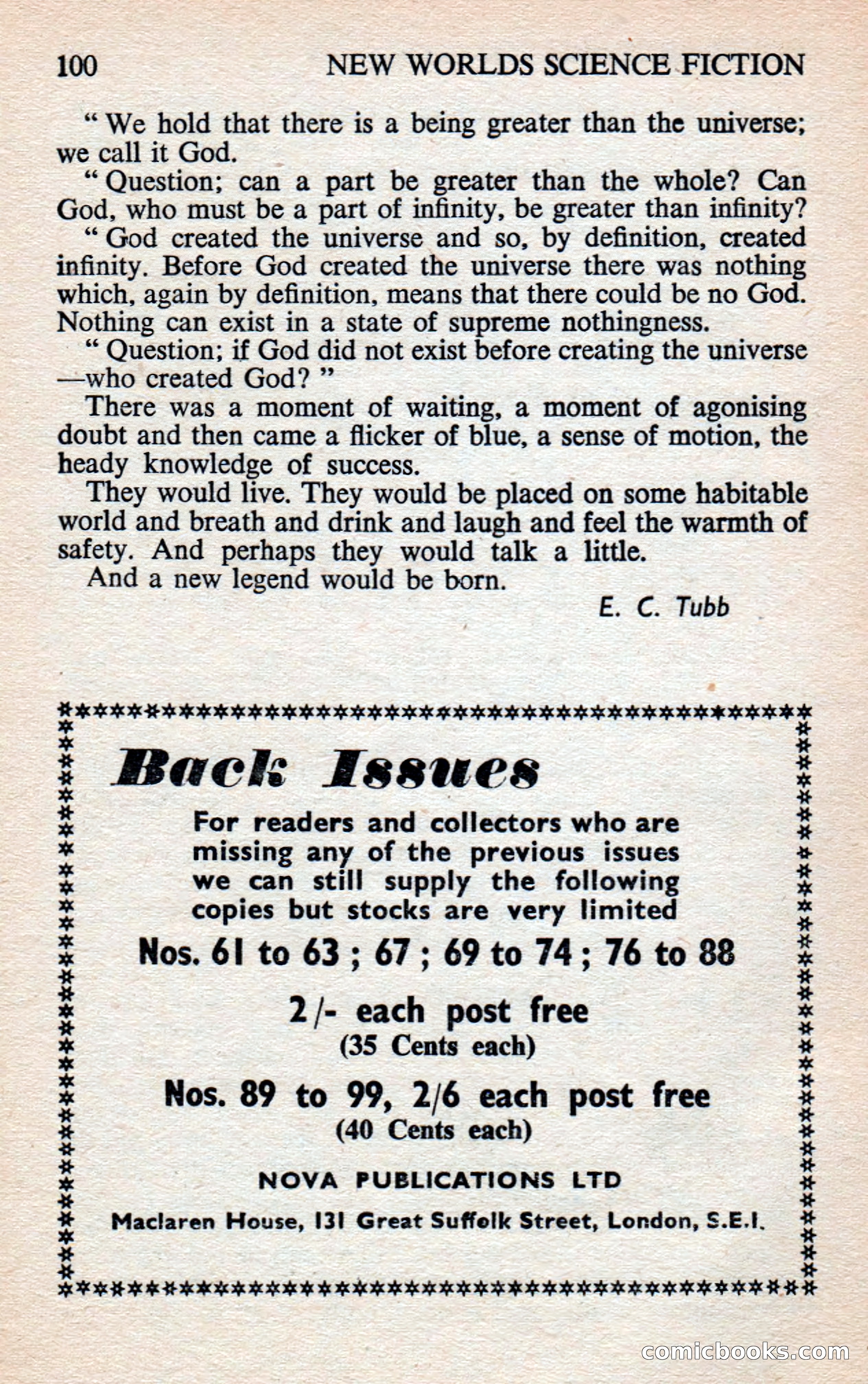 New Worlds Science Fiction #100, Volume 34 — page 102 of 133