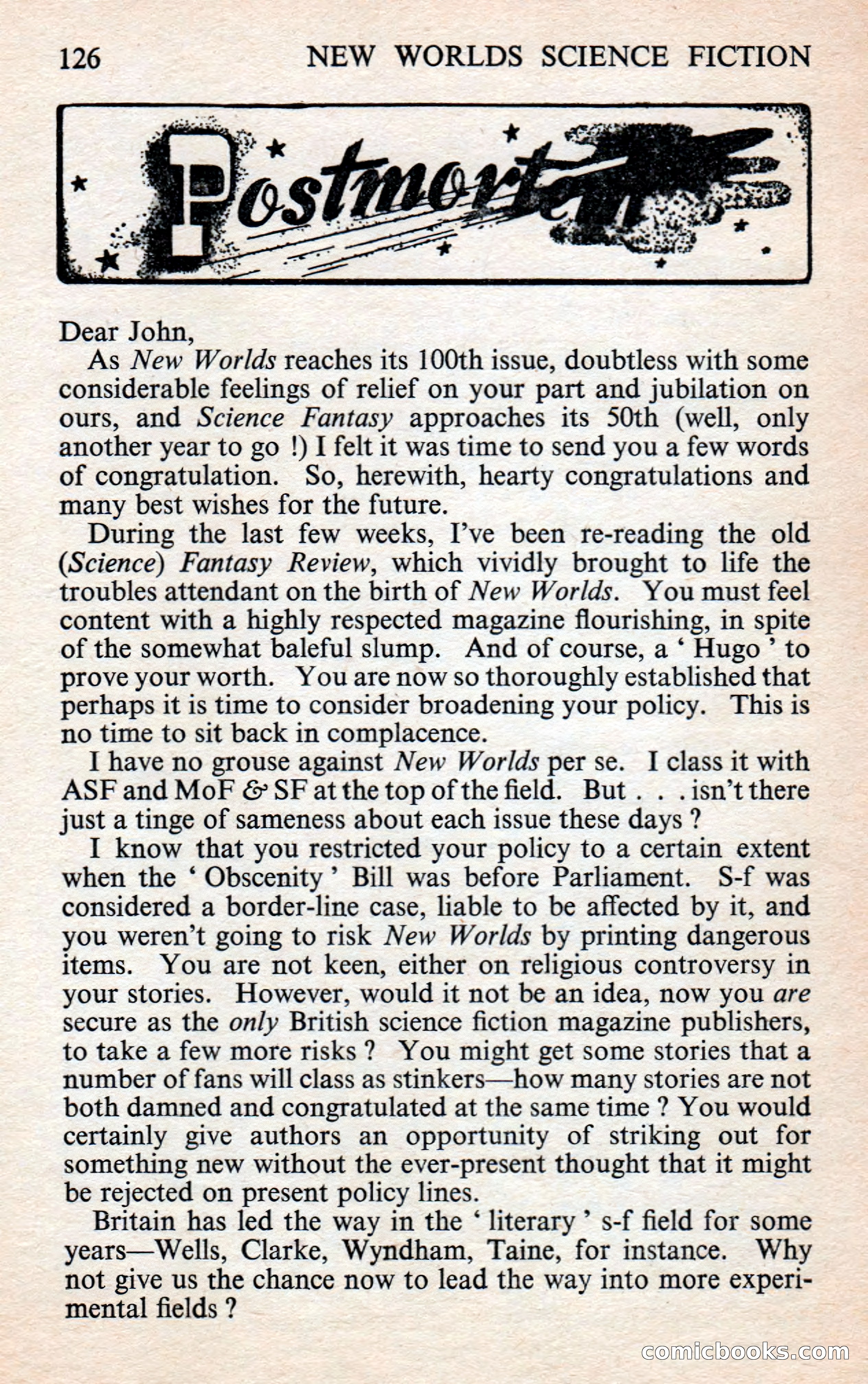 New Worlds Science Fiction #100, Volume 34 — page 128 of 133