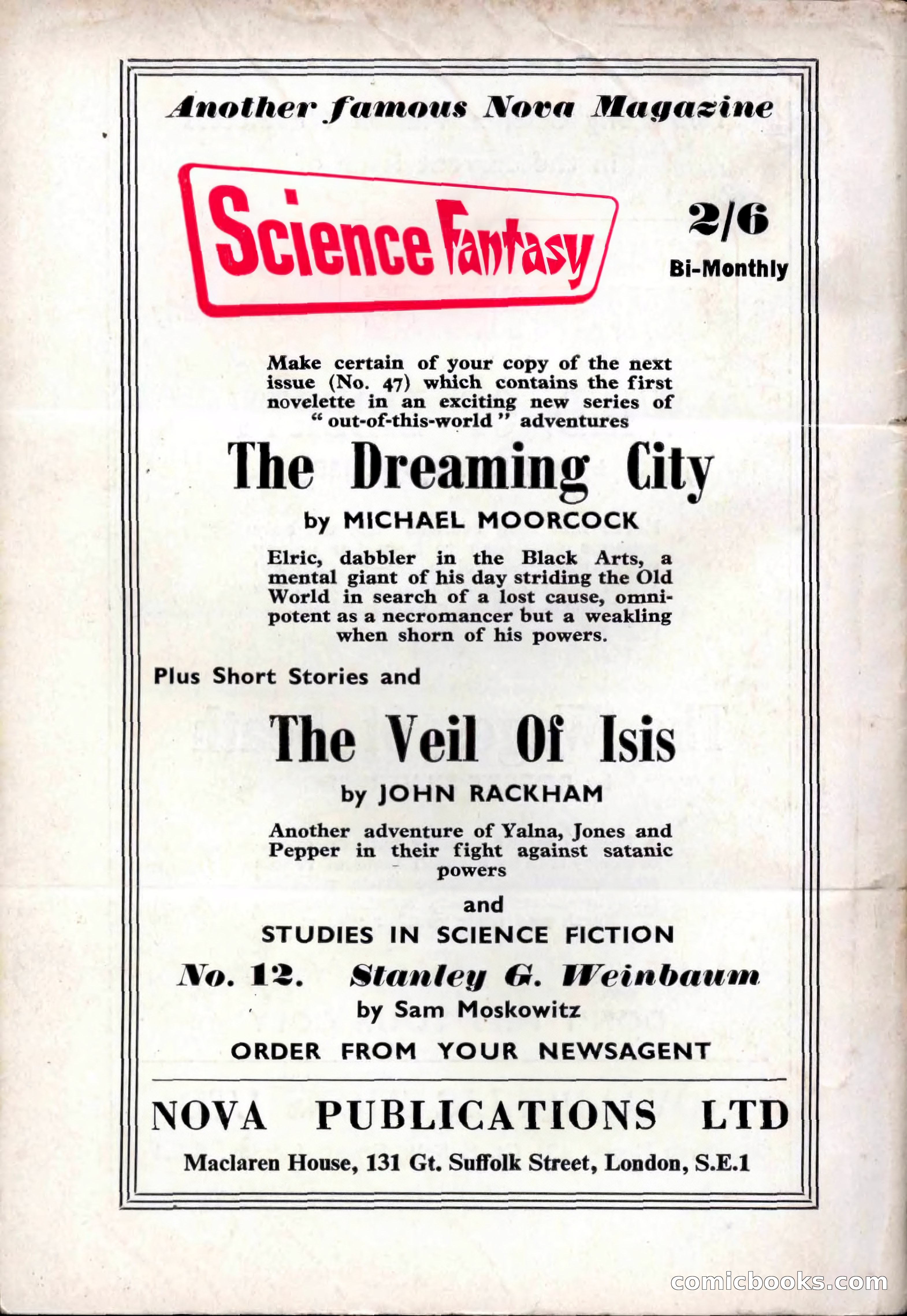 New Worlds Science Fiction #106, Volume 36 — page 132 of 133