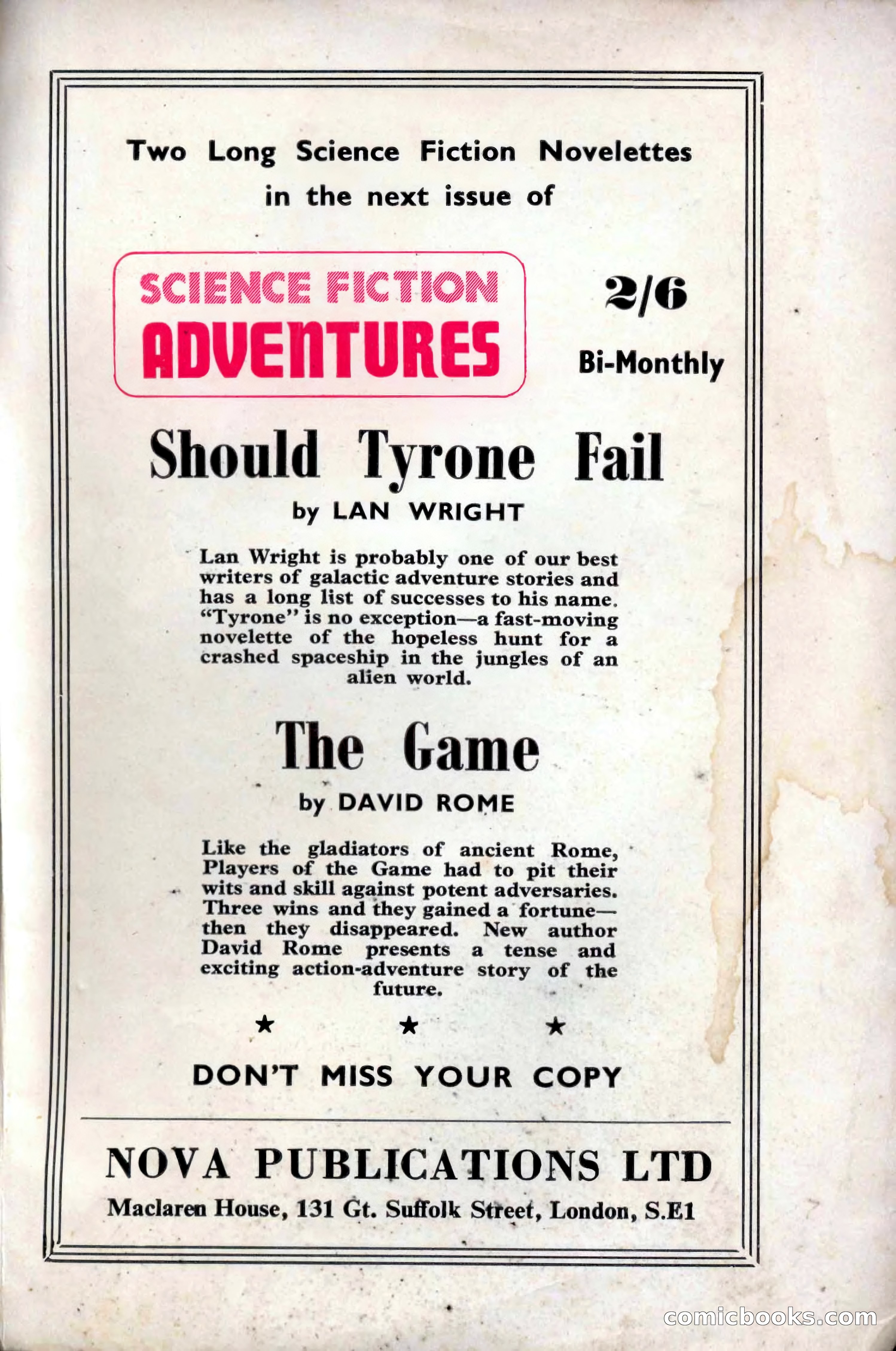 New Worlds Science Fiction #109, Volume 37 — page 131 of 133