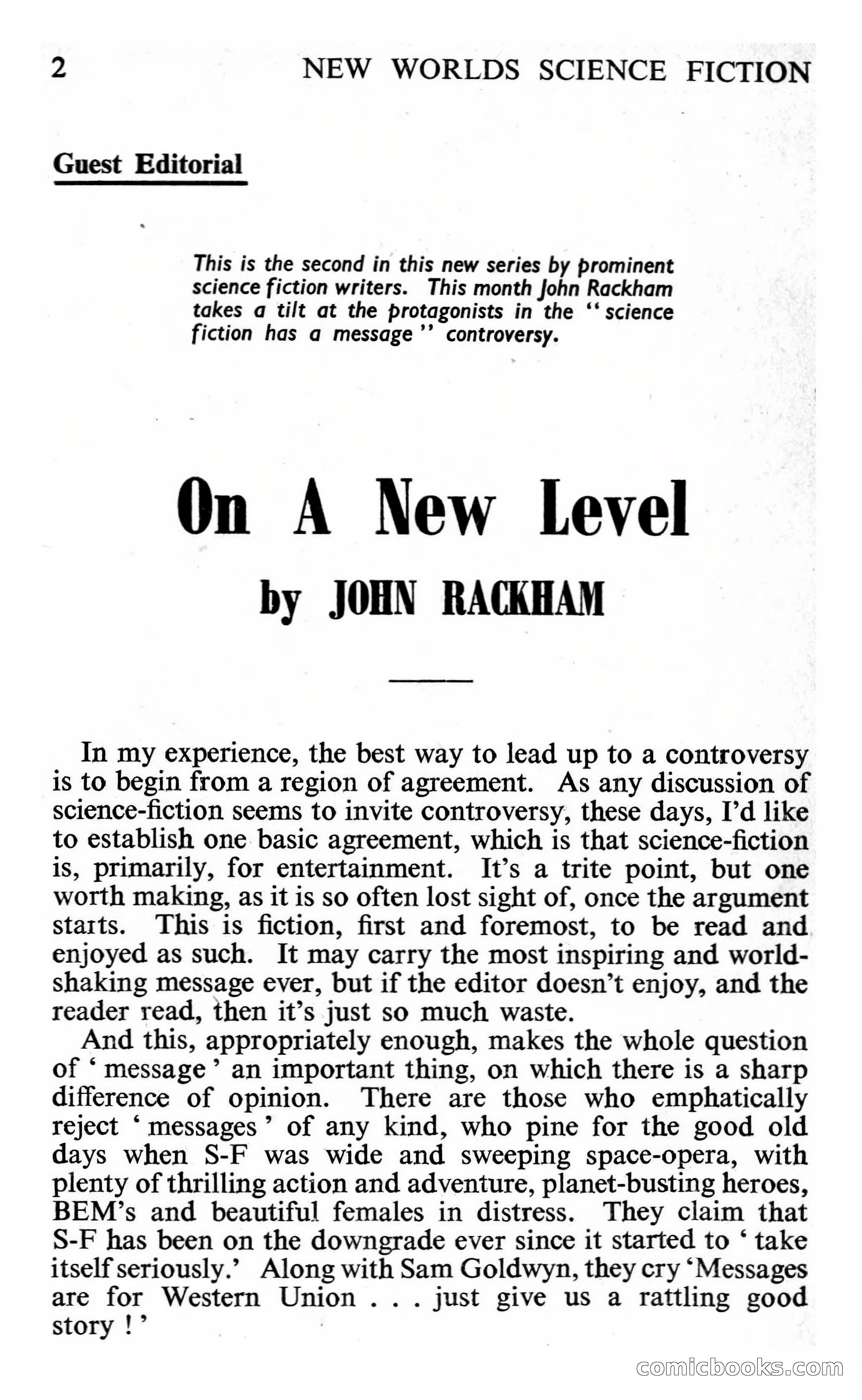 New Worlds #112, Vol. 38 (November 1961) — page 4 of 132