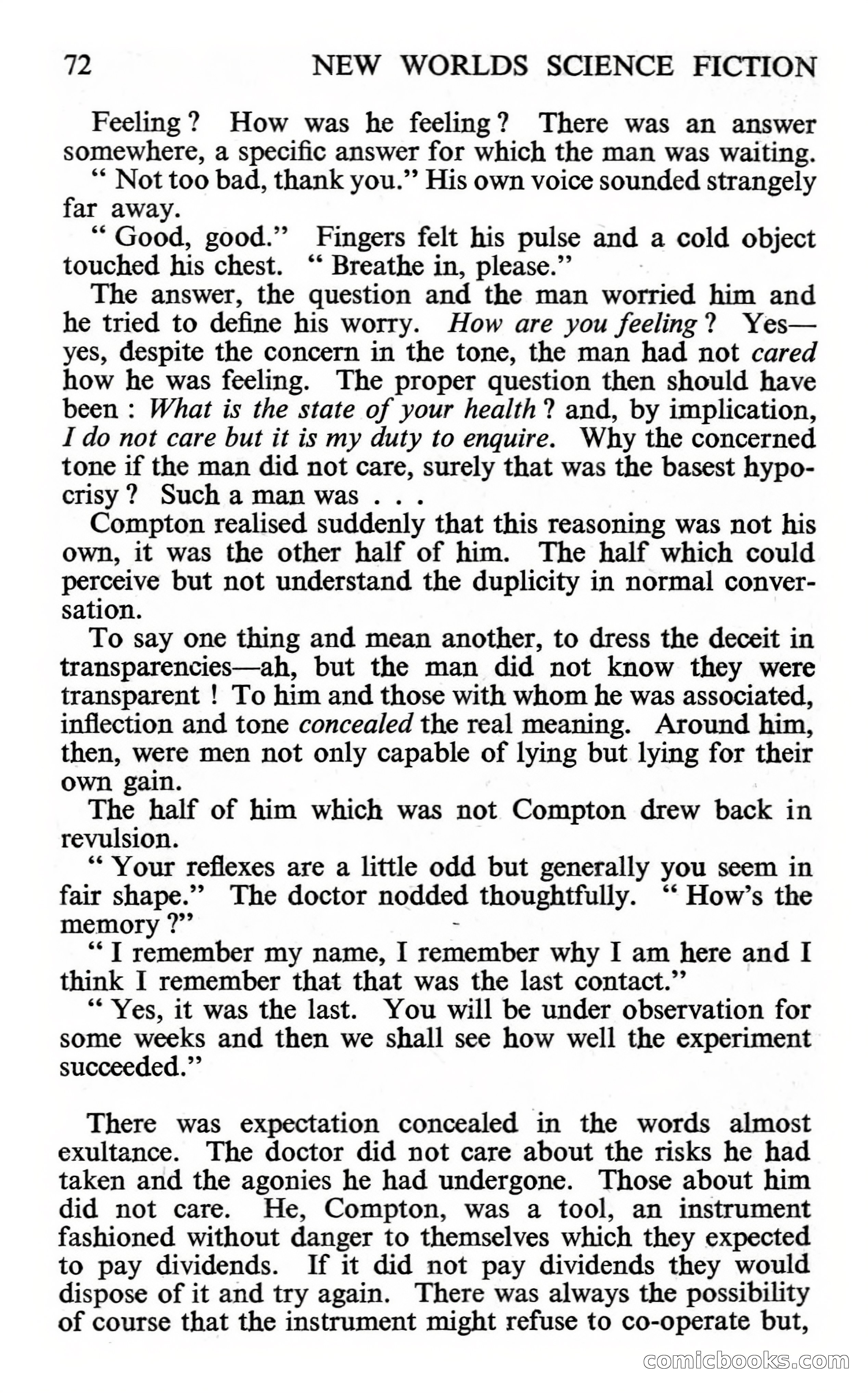 New Worlds #112, Vol. 38 (November 1961) — page 74 of 132