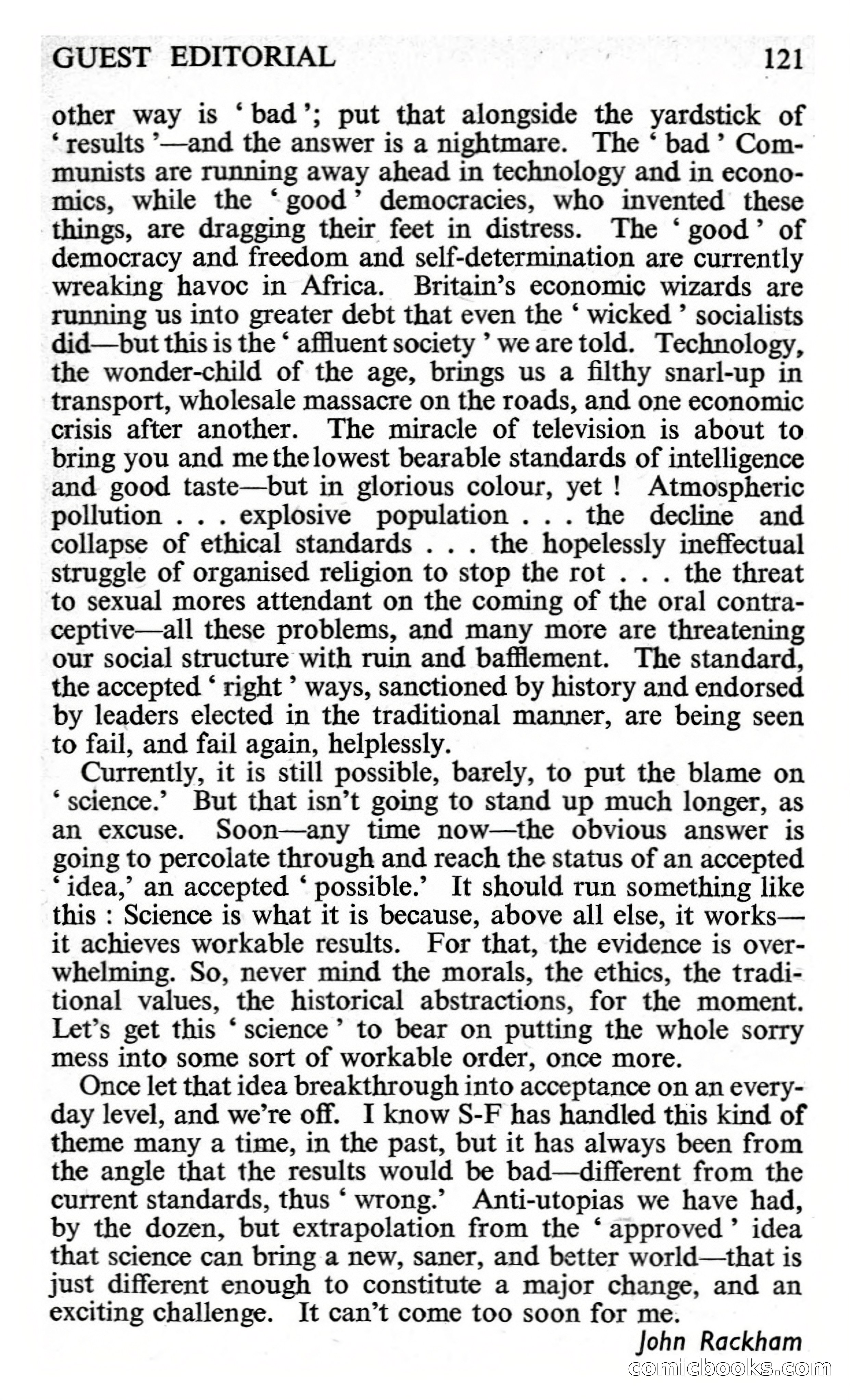 New Worlds #112, Vol. 38 (November 1961) — page 123 of 132
