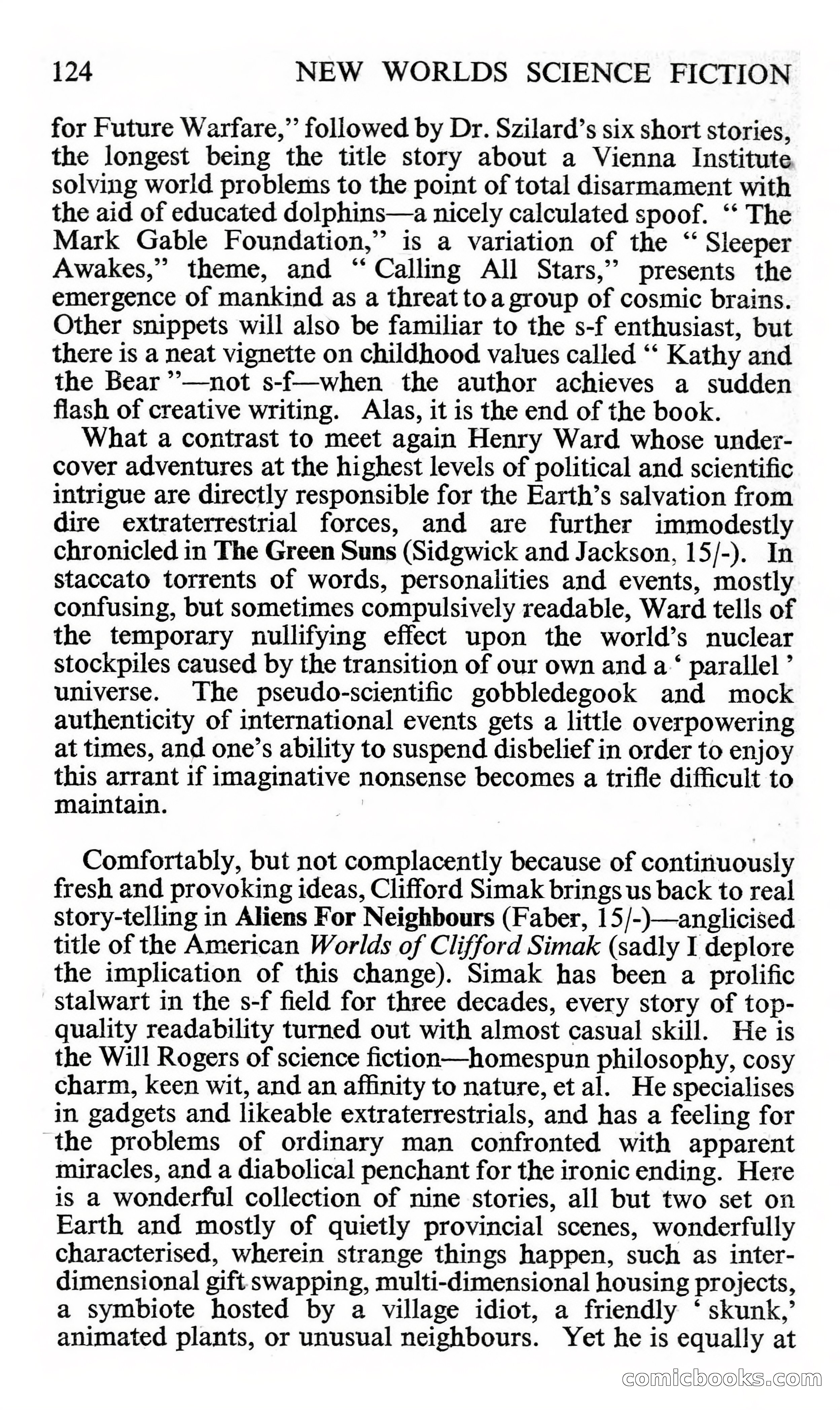 New Worlds #112, Vol. 38 (November 1961) — page 126 of 132