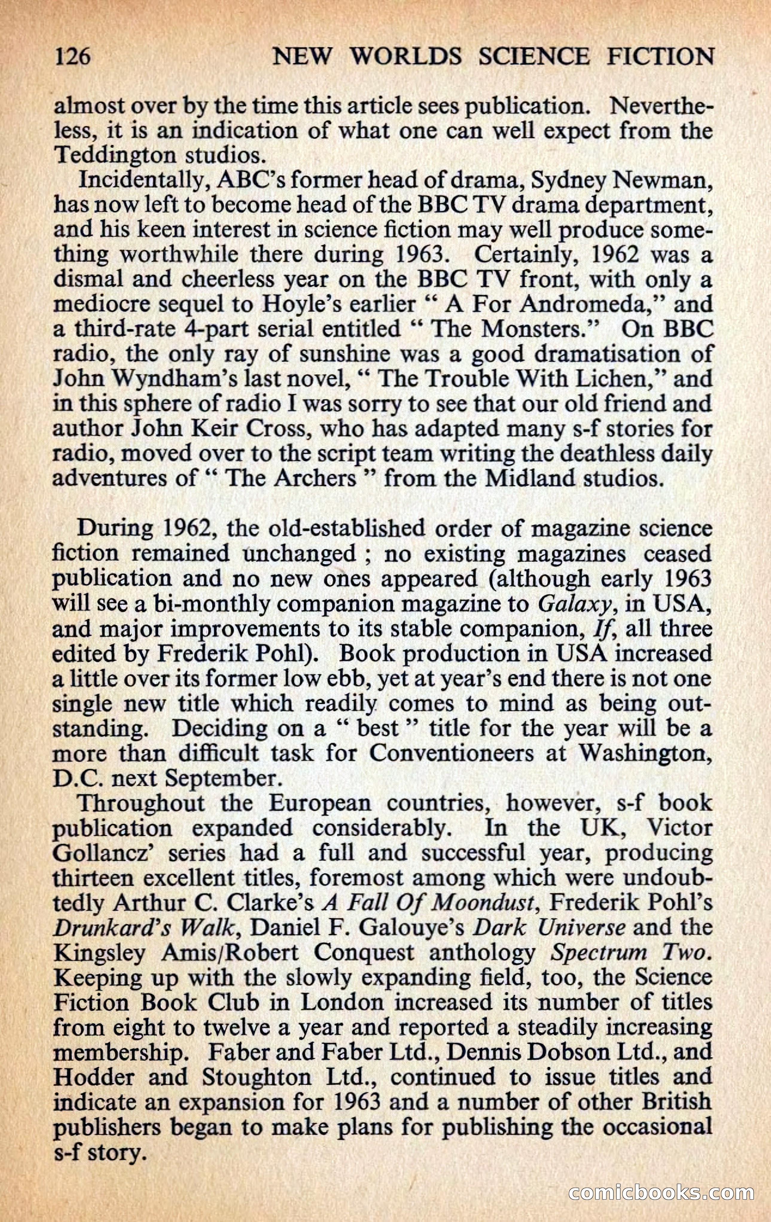 New Worlds #127, Vol. 43 (February 1963) — page 128 of 132