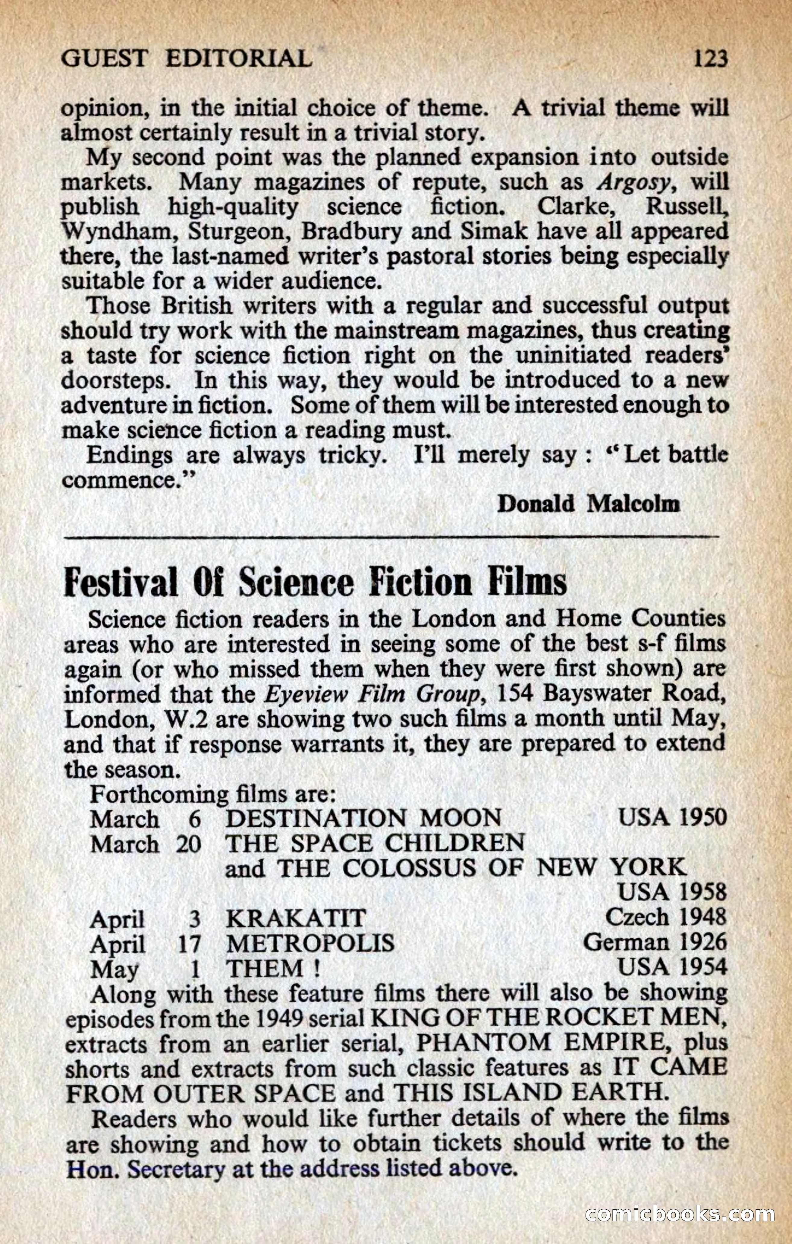 New Worlds #128, Vol. 43 (March 1963) — page 125 of 132