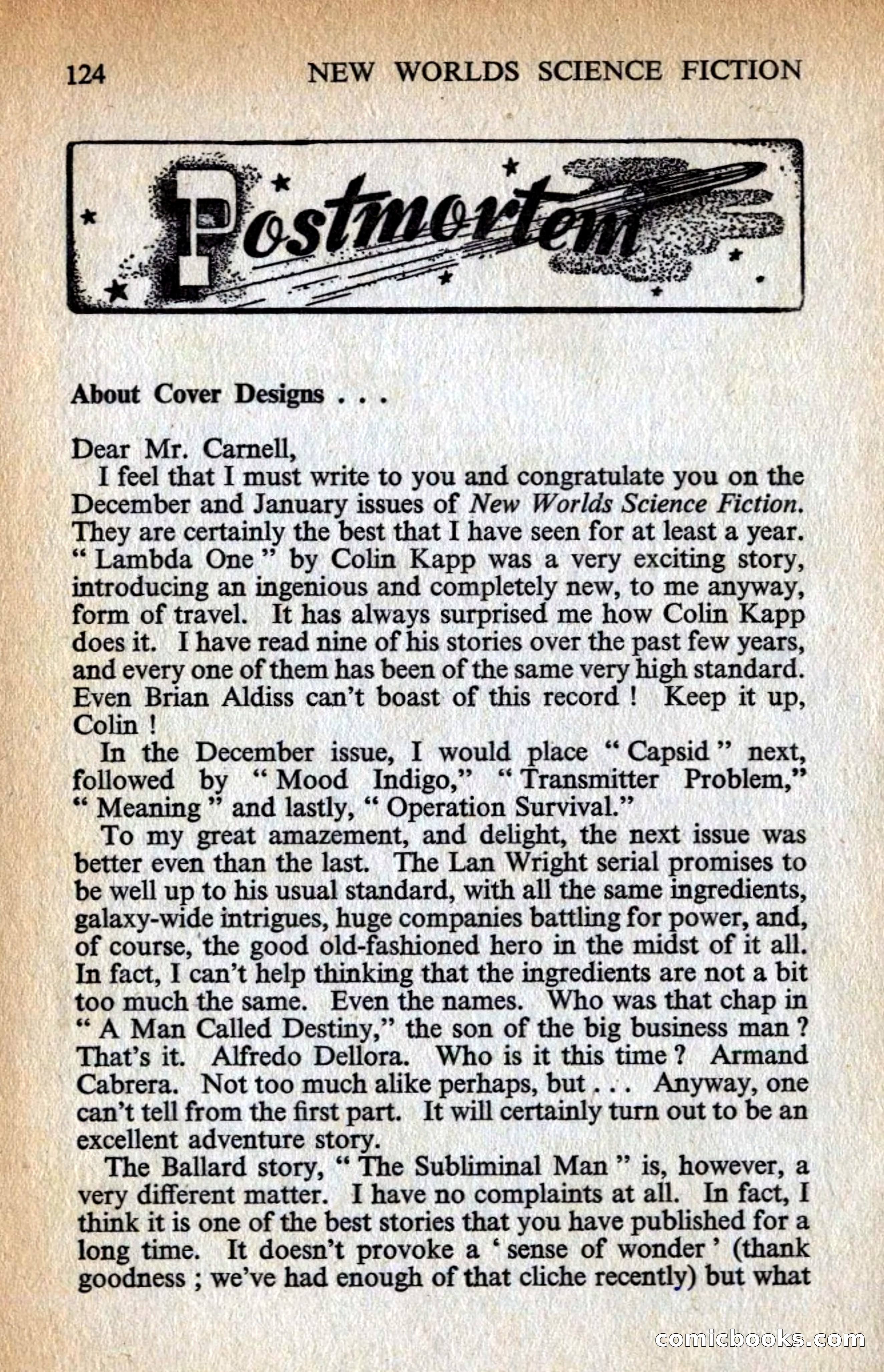 New Worlds #128, Vol. 43 (March 1963) — page 126 of 132