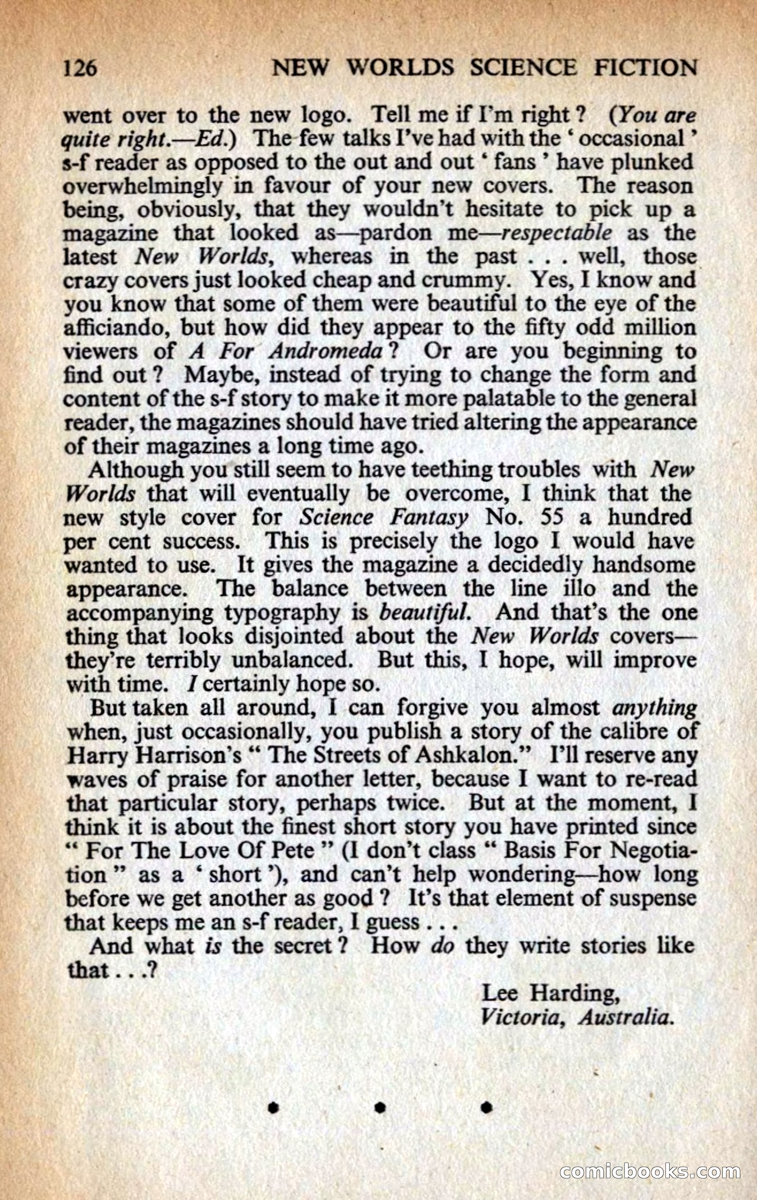 New Worlds #128, Vol. 43 (March 1963) — page 128 of 132