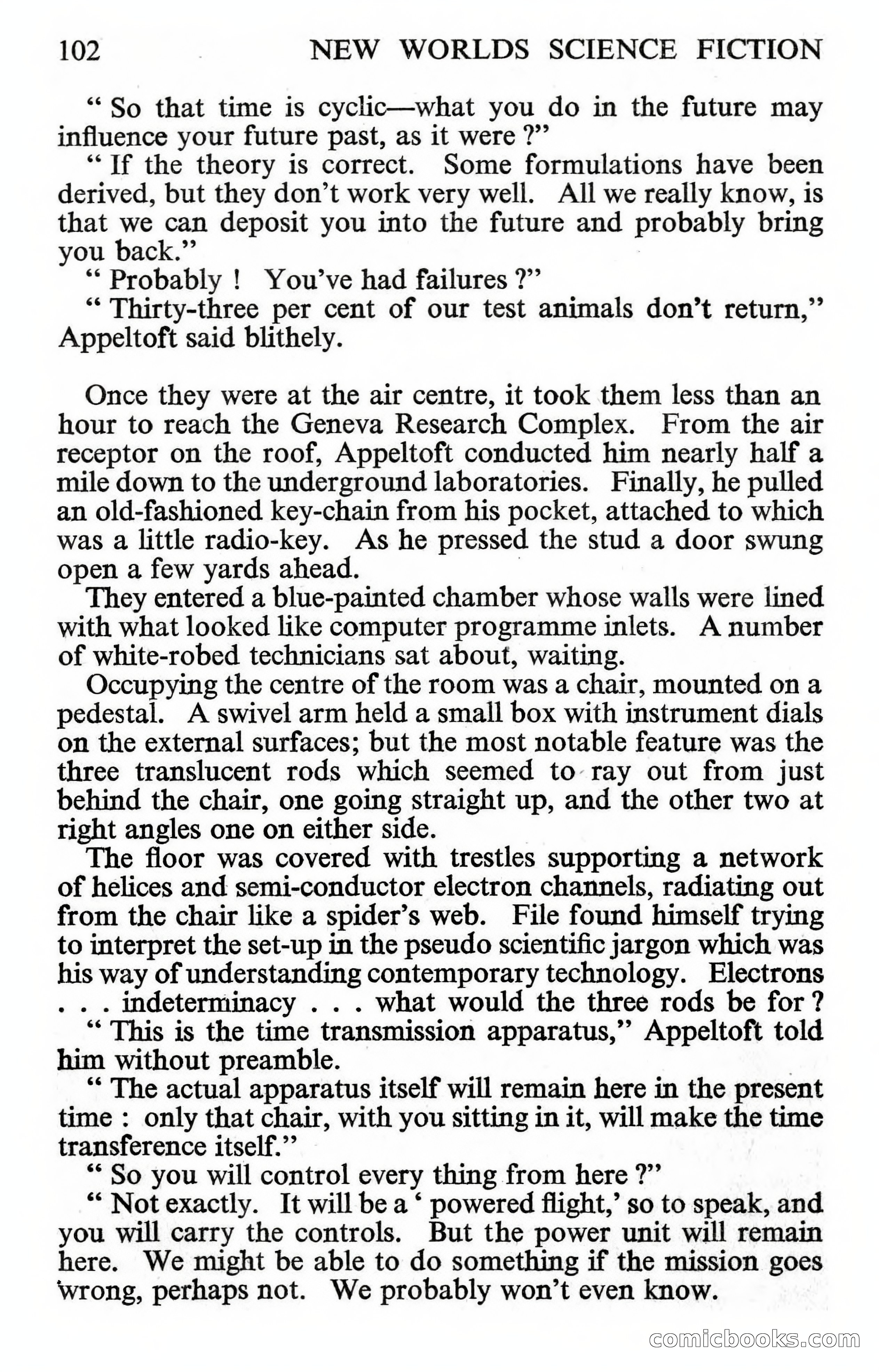 New Worlds #132, Vol. 44 (July 1963) — page 104 of 132