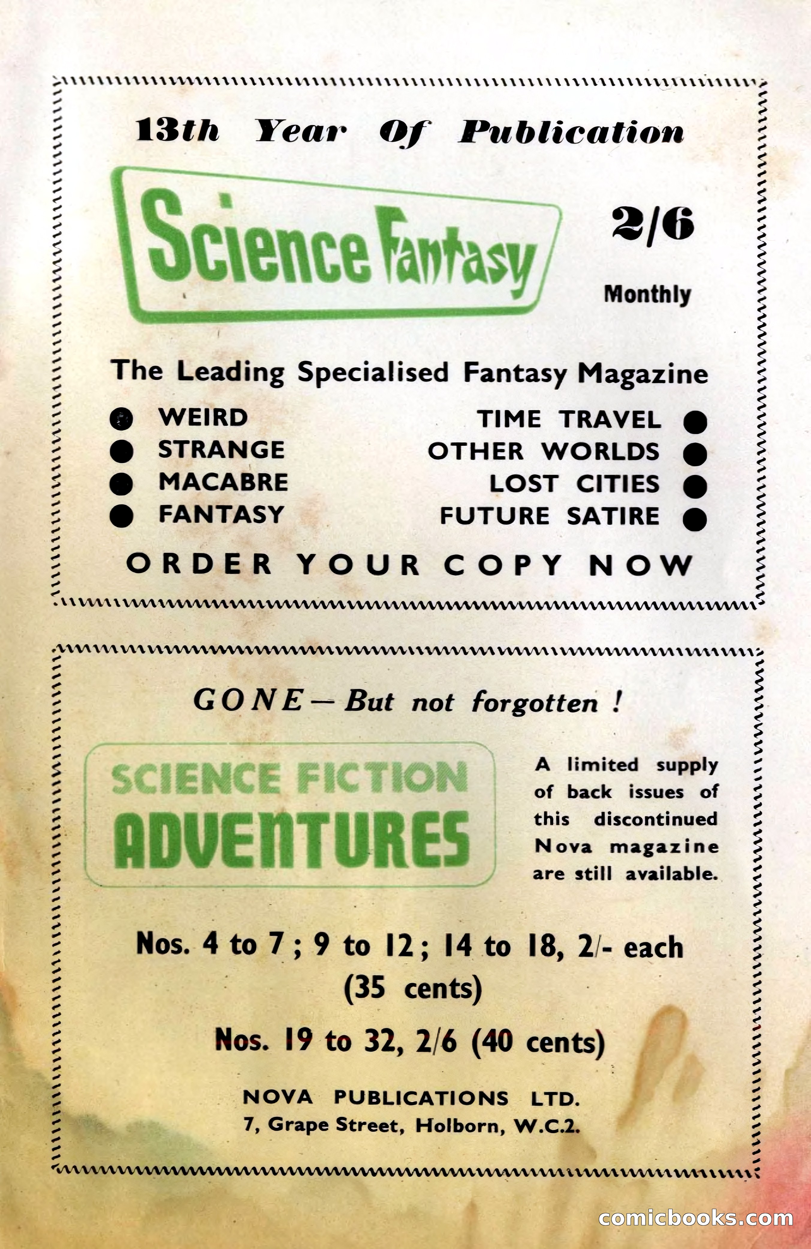 New Worlds #132, Vol. 44 (July 1963) — page 130 of 132