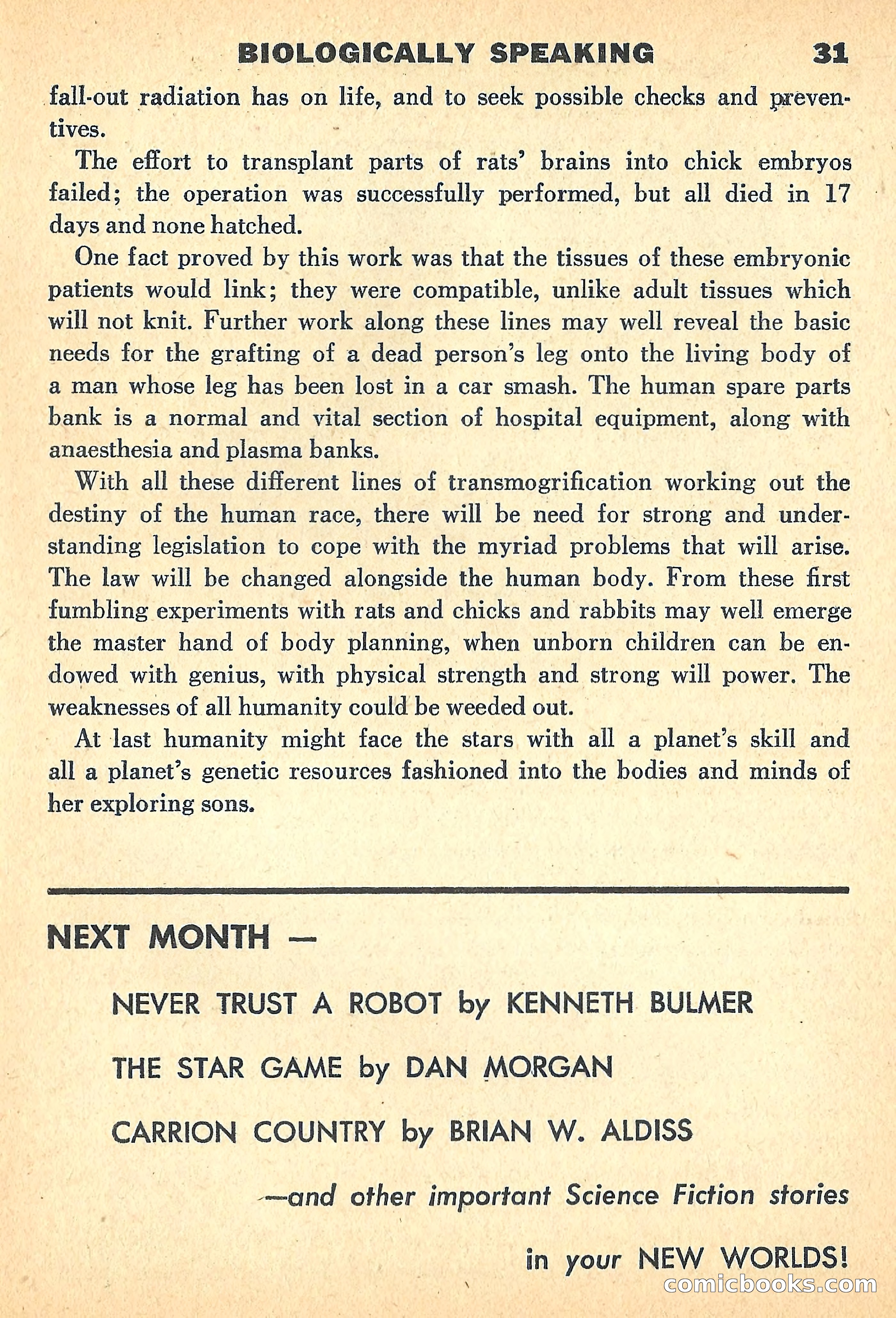 New Worlds, July 1960 — page 33 of 132