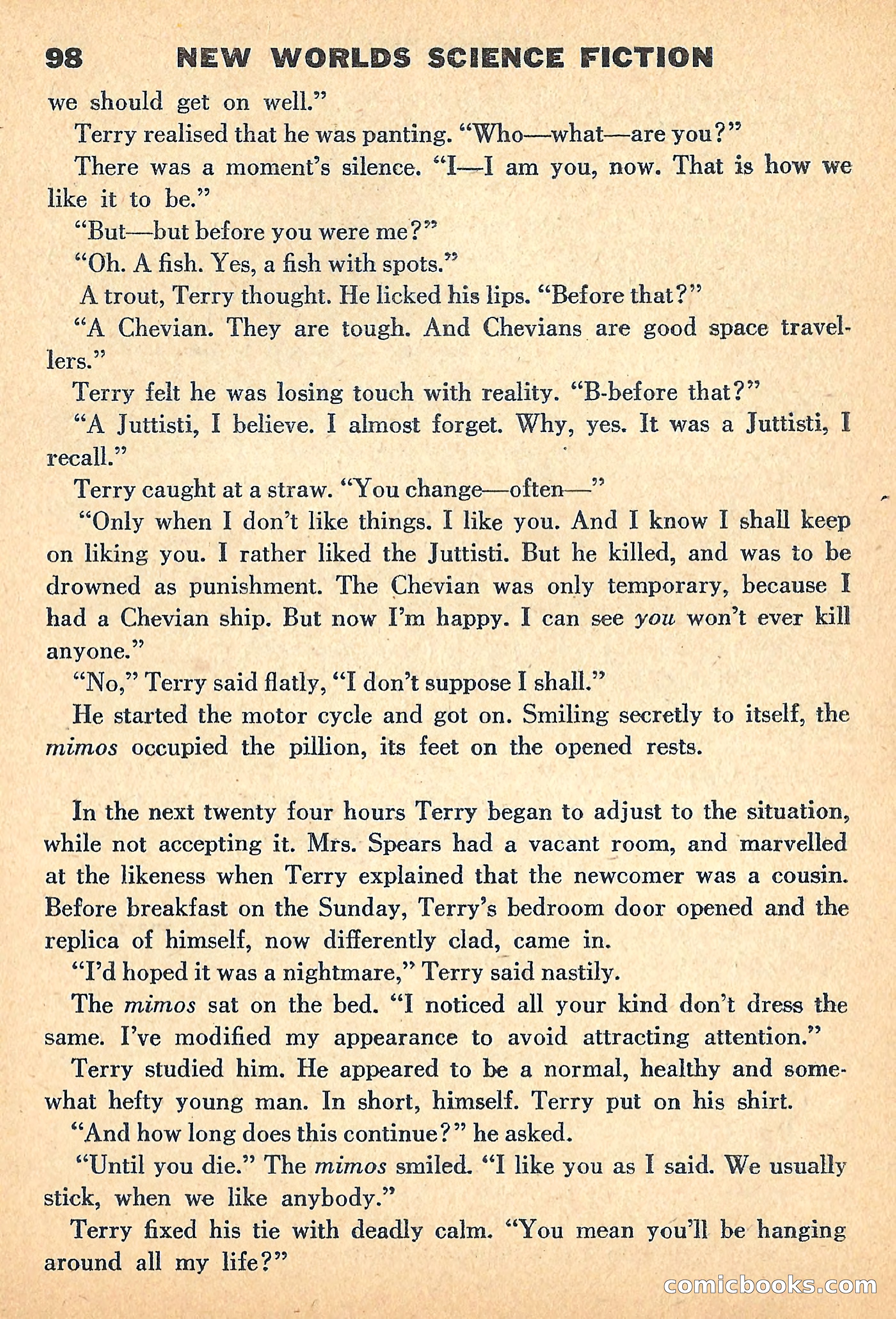 New Worlds, July 1960 — page 100 of 132
