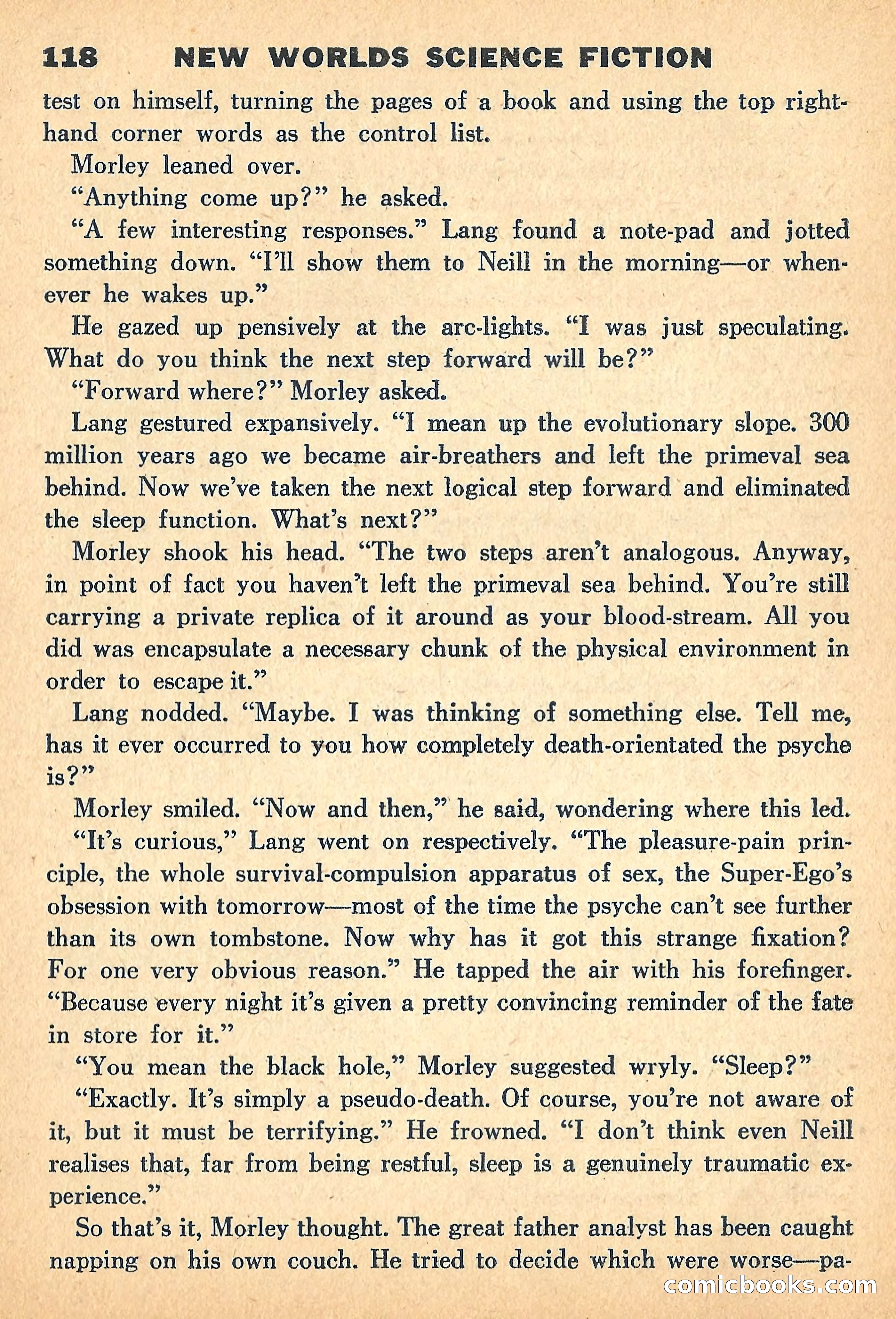 New Worlds, July 1960 — page 120 of 132