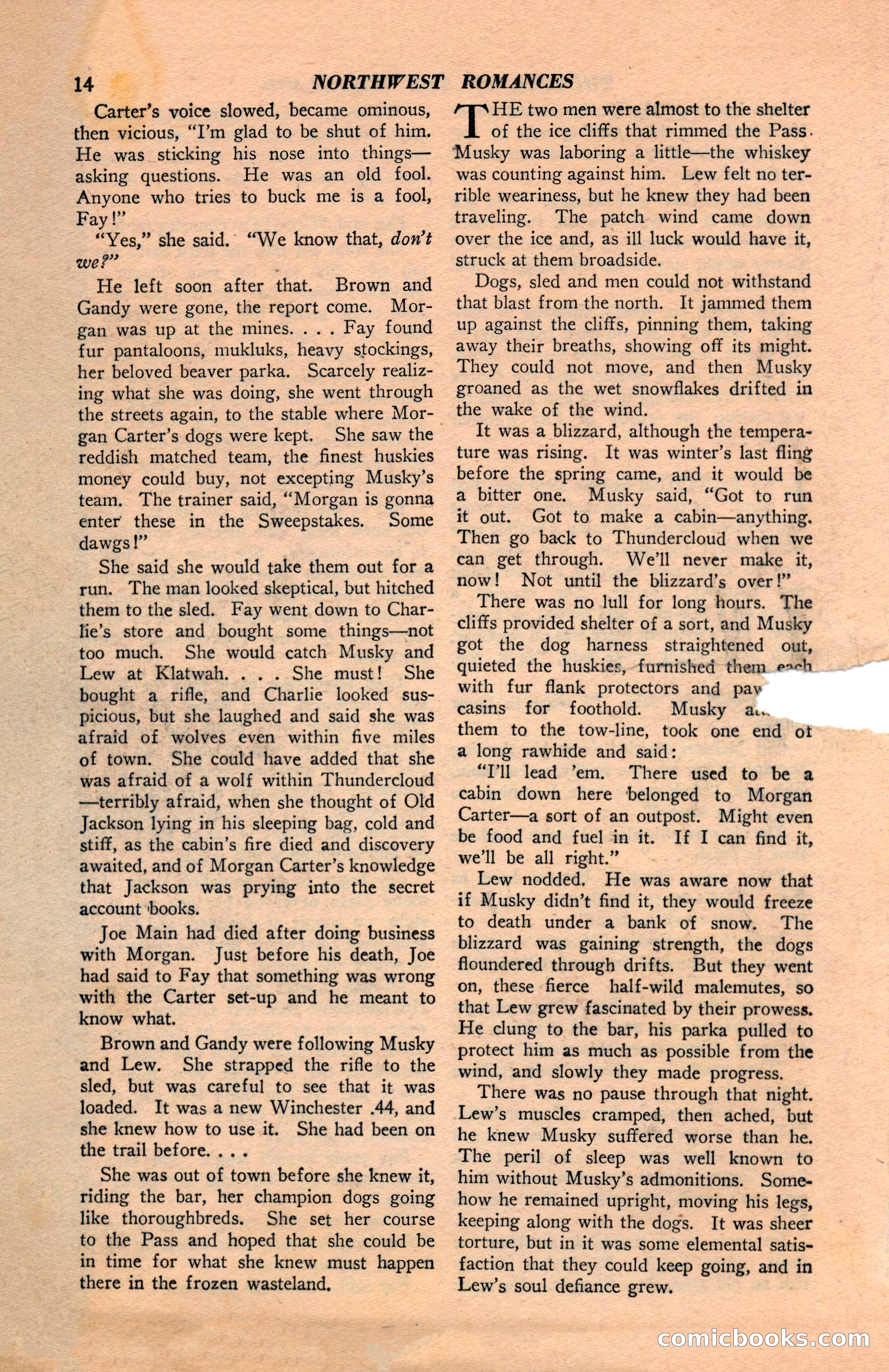 North-West Romances, April 1943 — page 16 of 132
