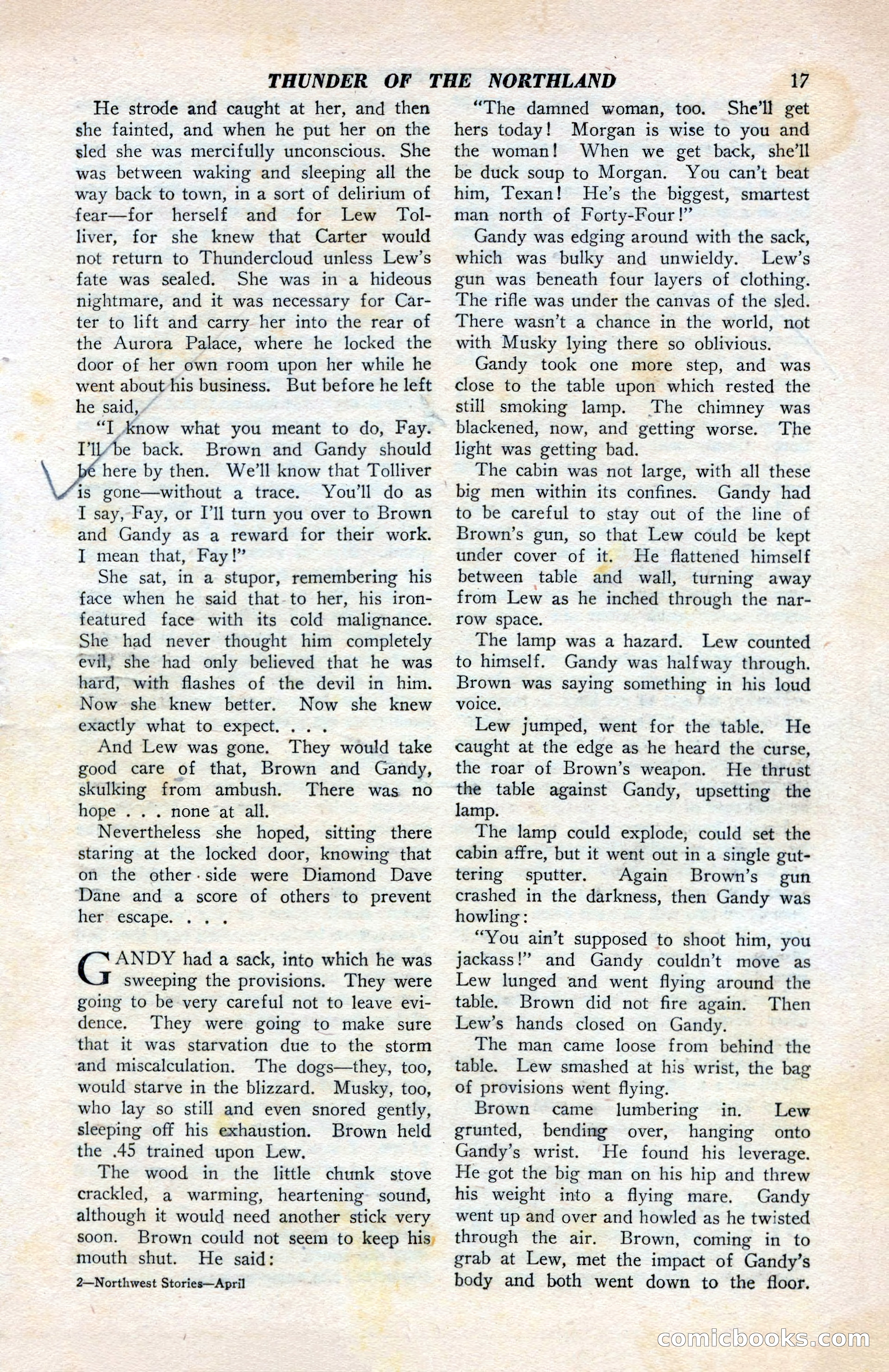 North-West Romances, April 1943 — page 19 of 132