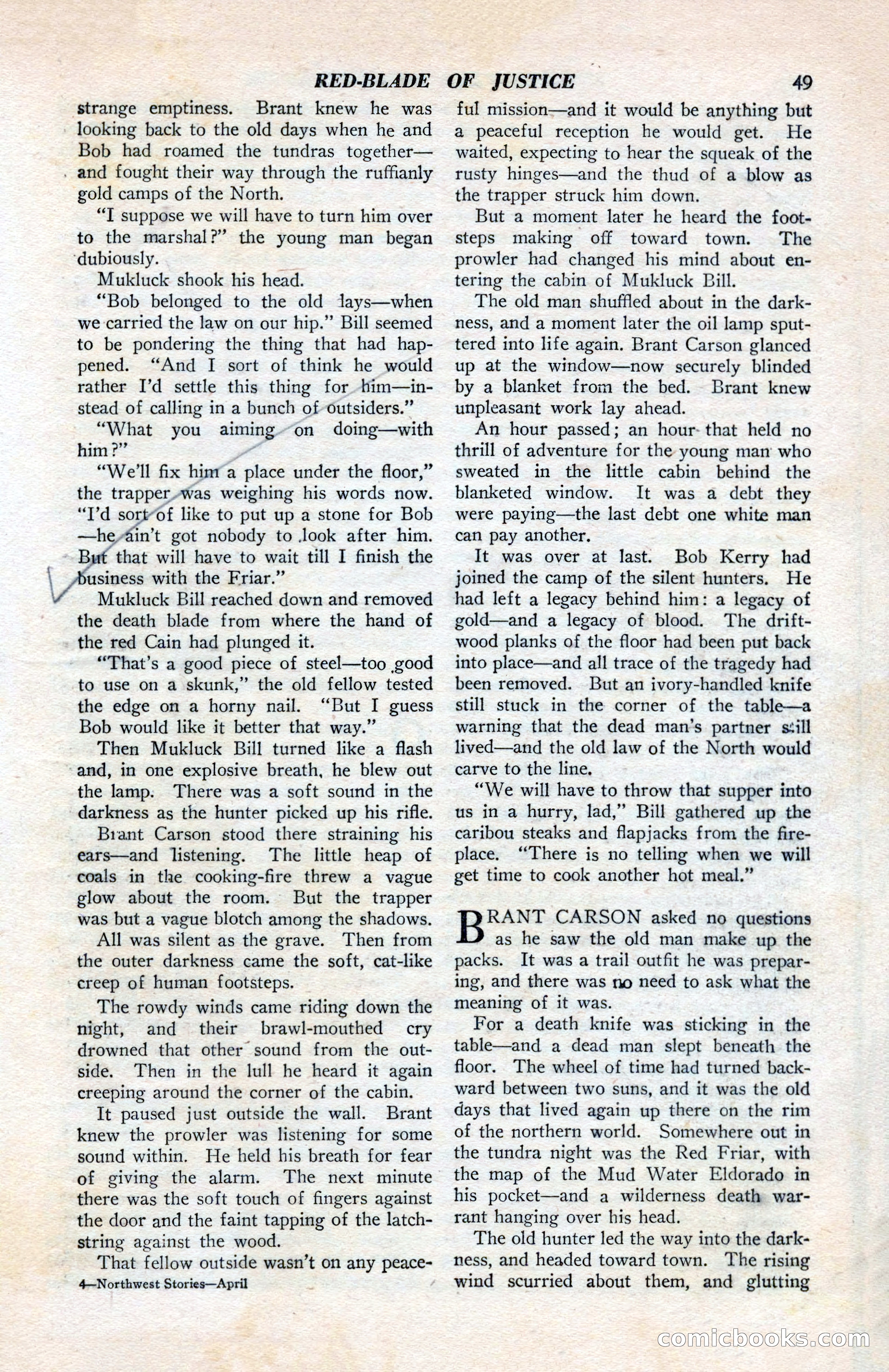 North-West Romances, April 1943 — page 51 of 132