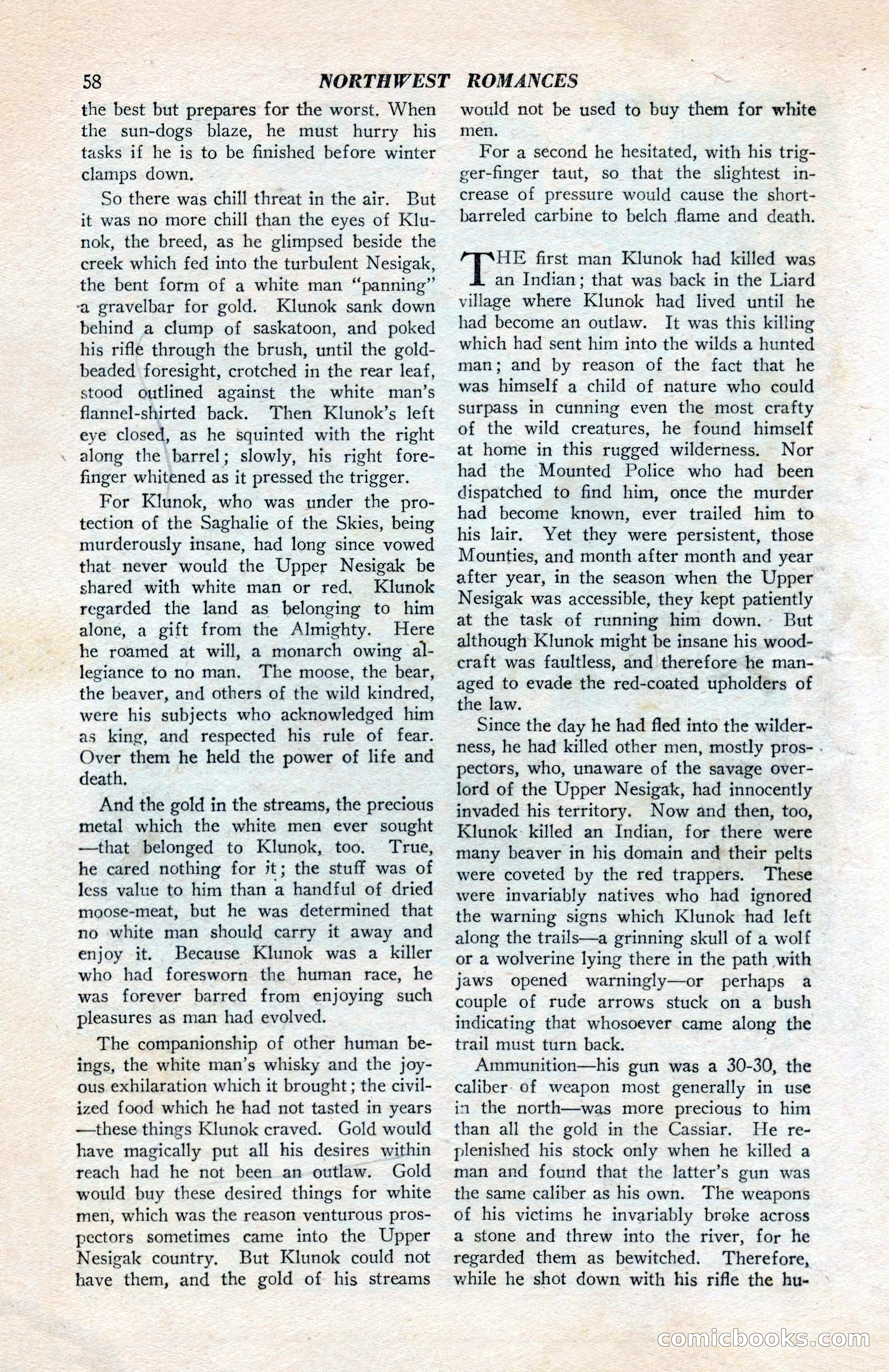 North-West Romances, April 1943 — page 60 of 132