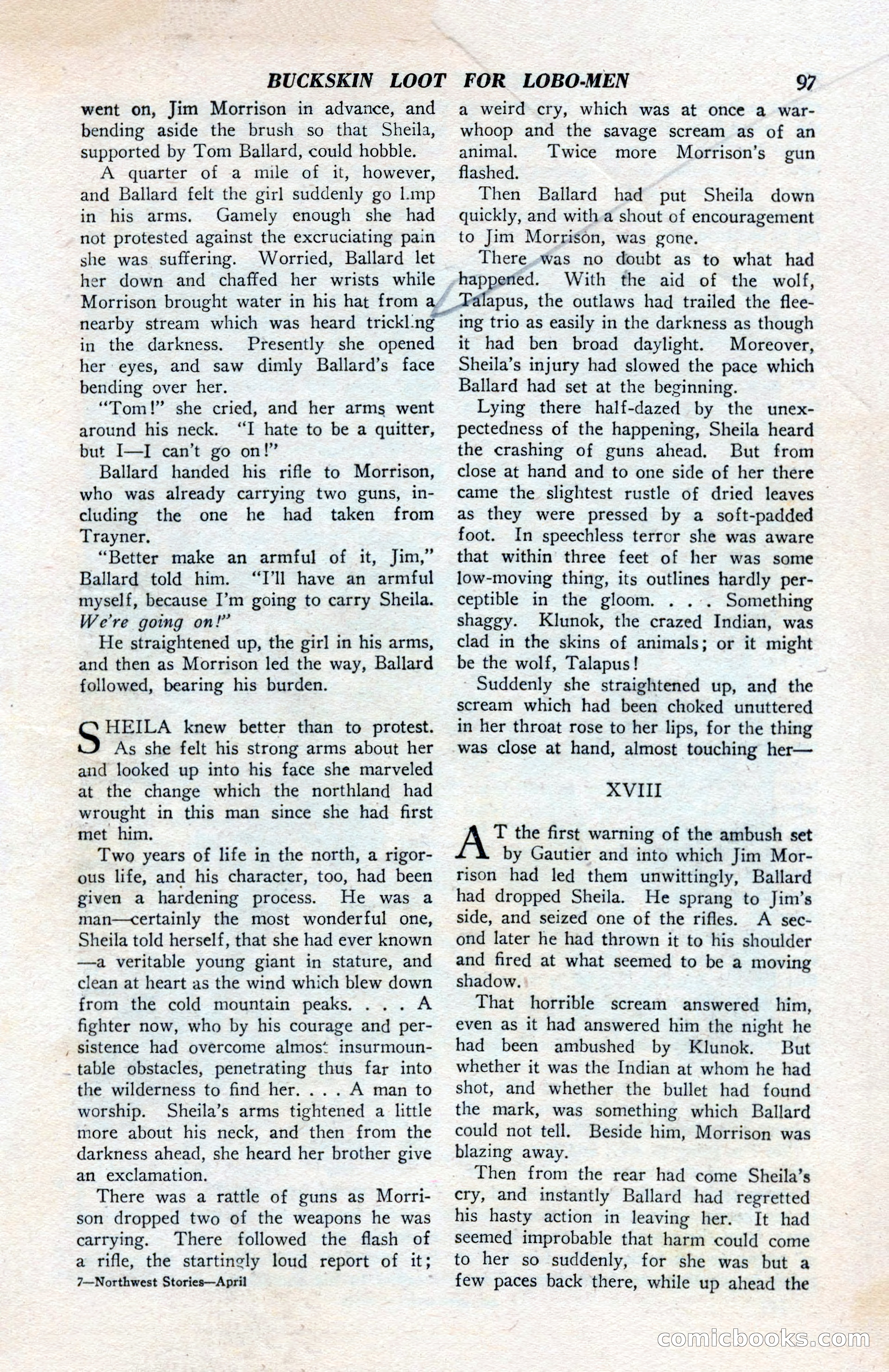 North-West Romances, April 1943 — page 99 of 132