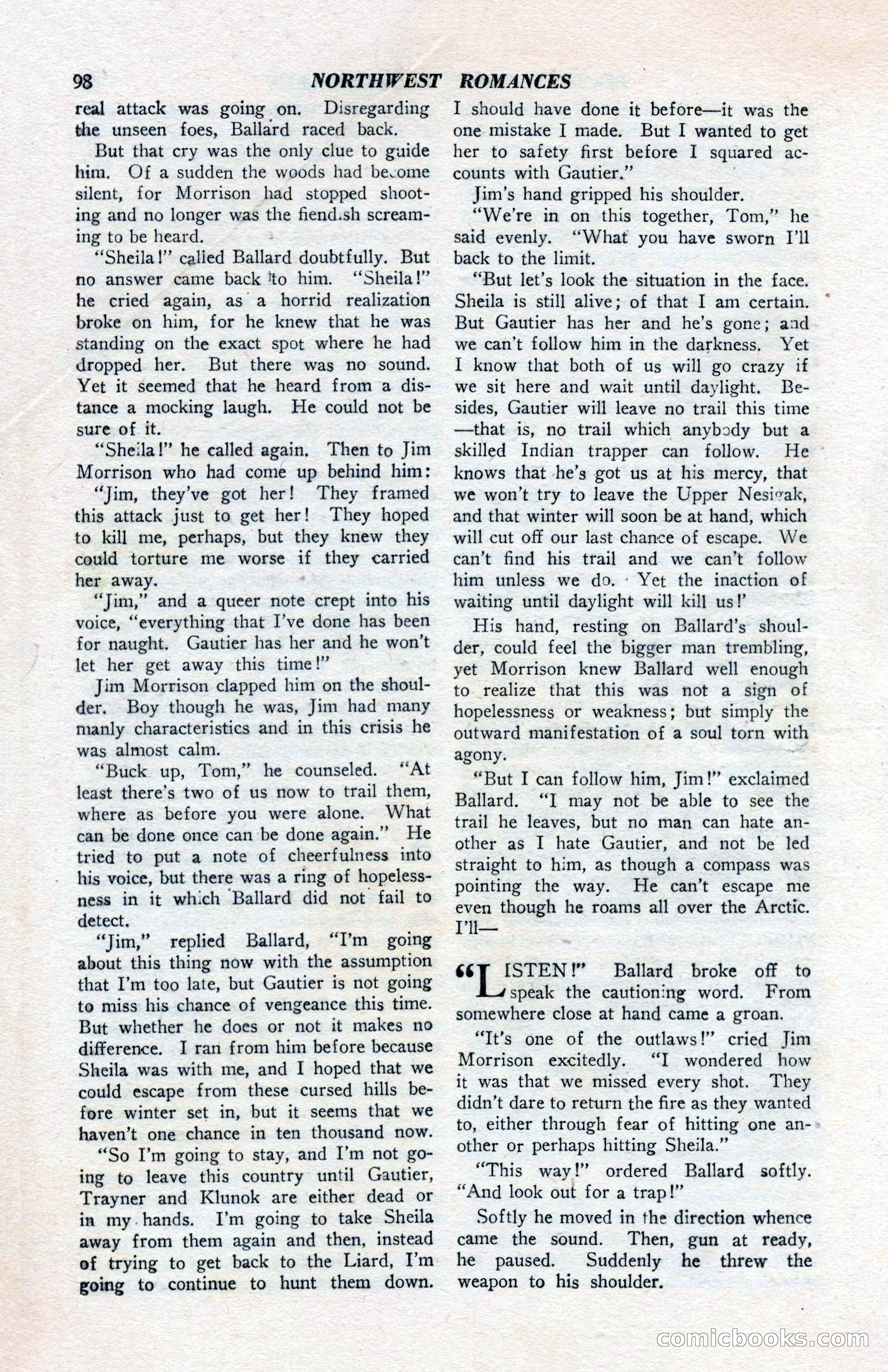 North-West Romances, April 1943 — page 100 of 132