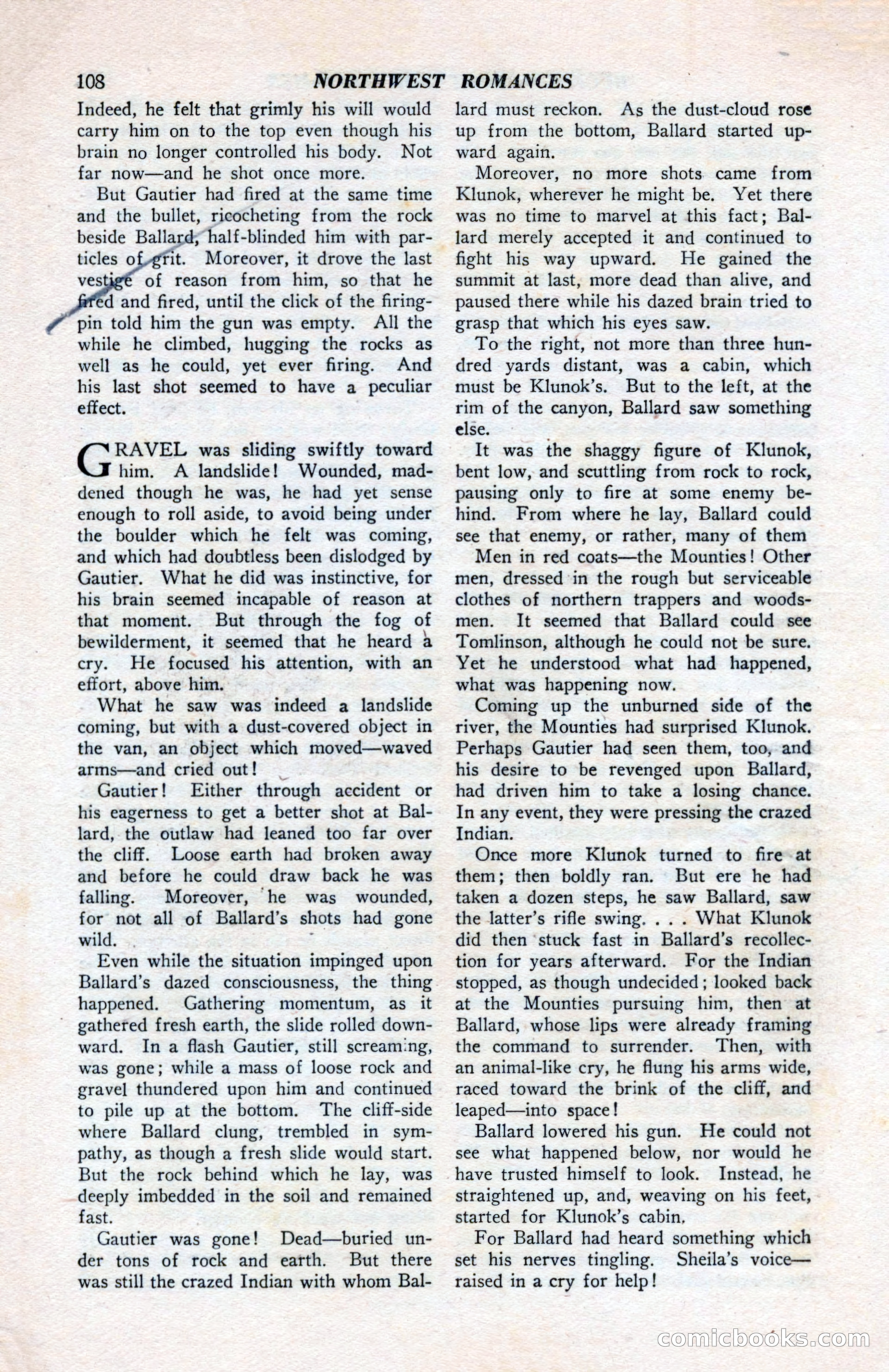 North-West Romances, April 1943 — page 110 of 132
