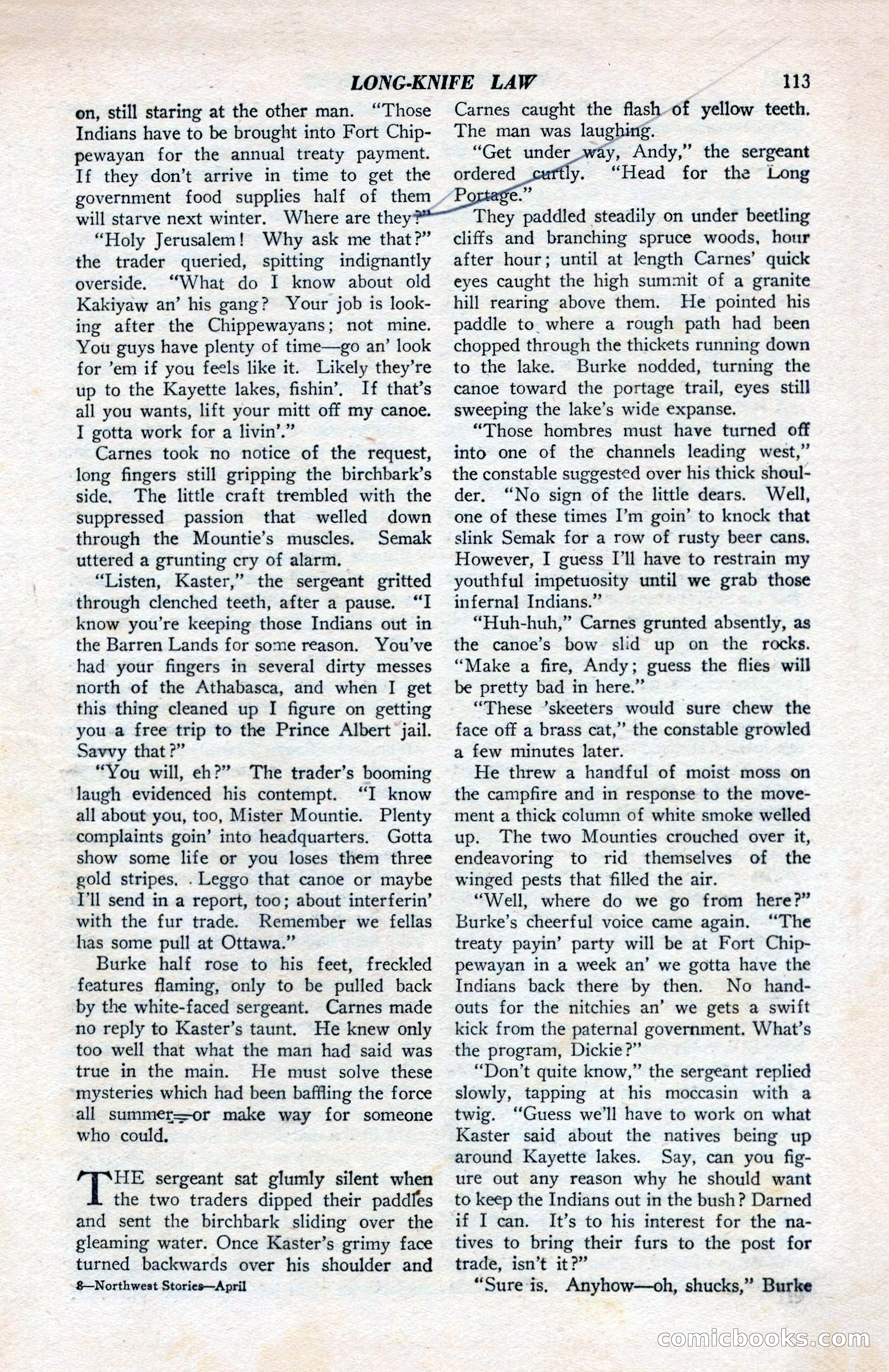 North-West Romances, April 1943 — page 115 of 132