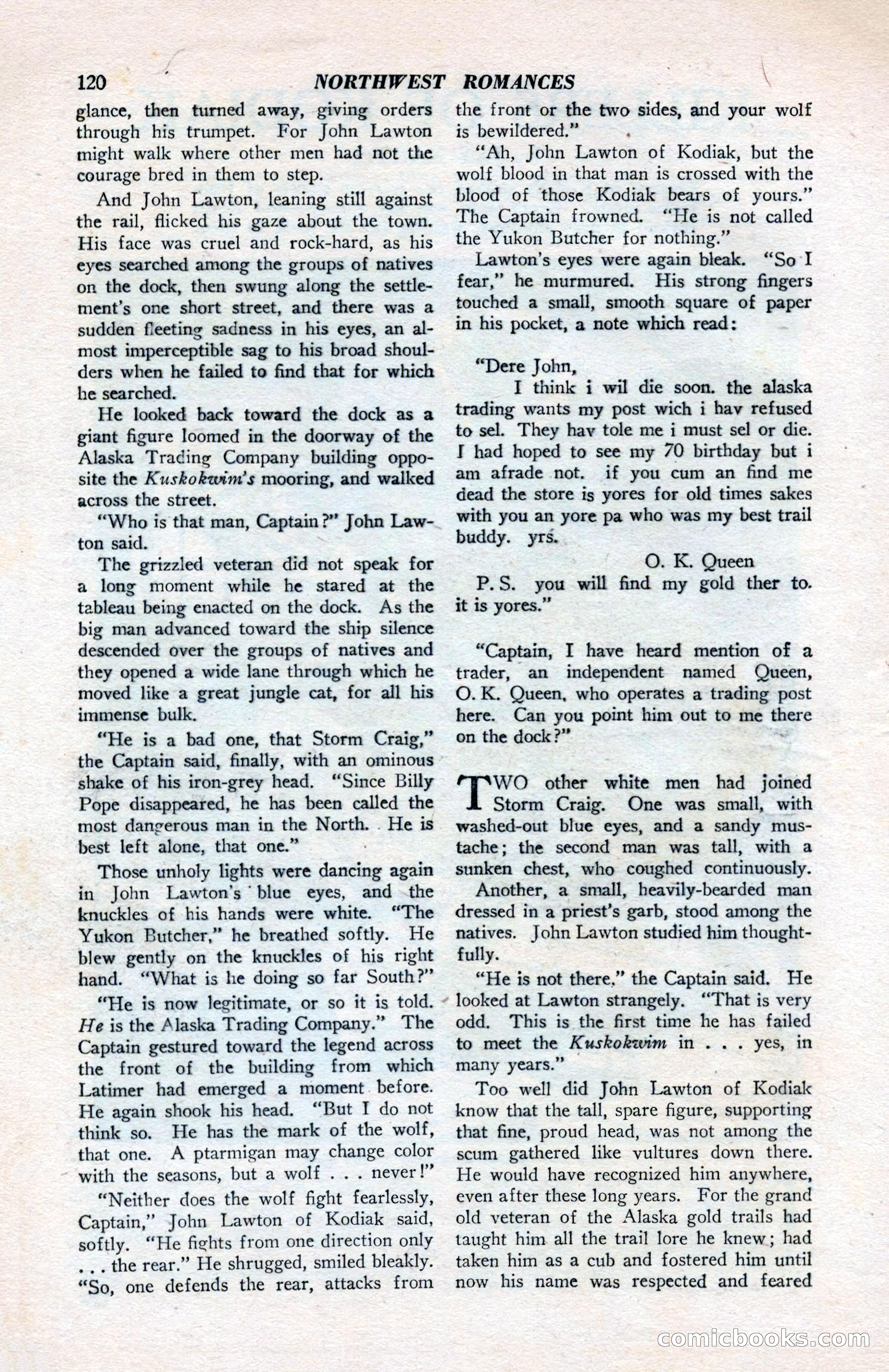 North-West Romances, April 1943 — page 122 of 132