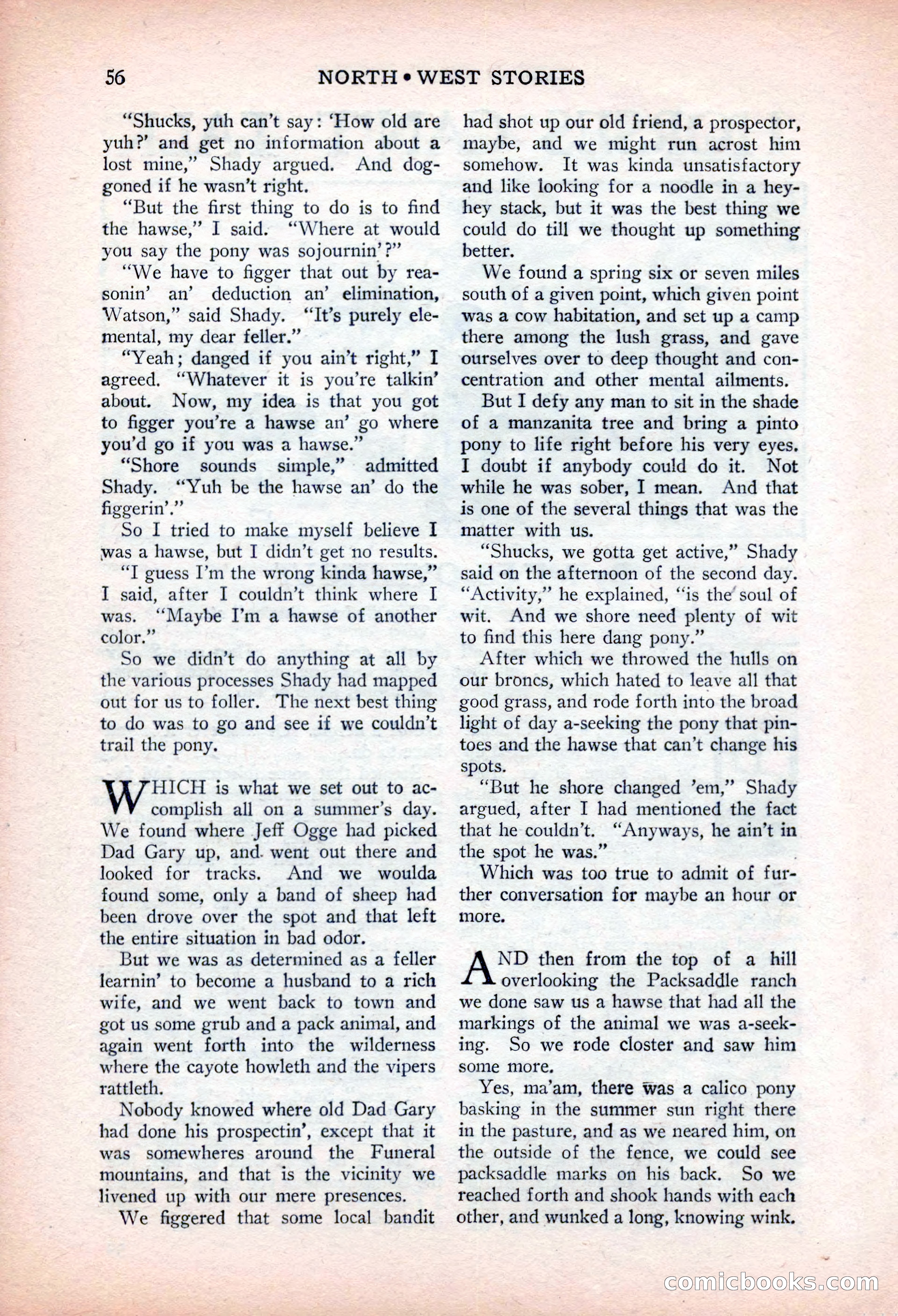 North-West Stories, February 1932 — page 58 of 132