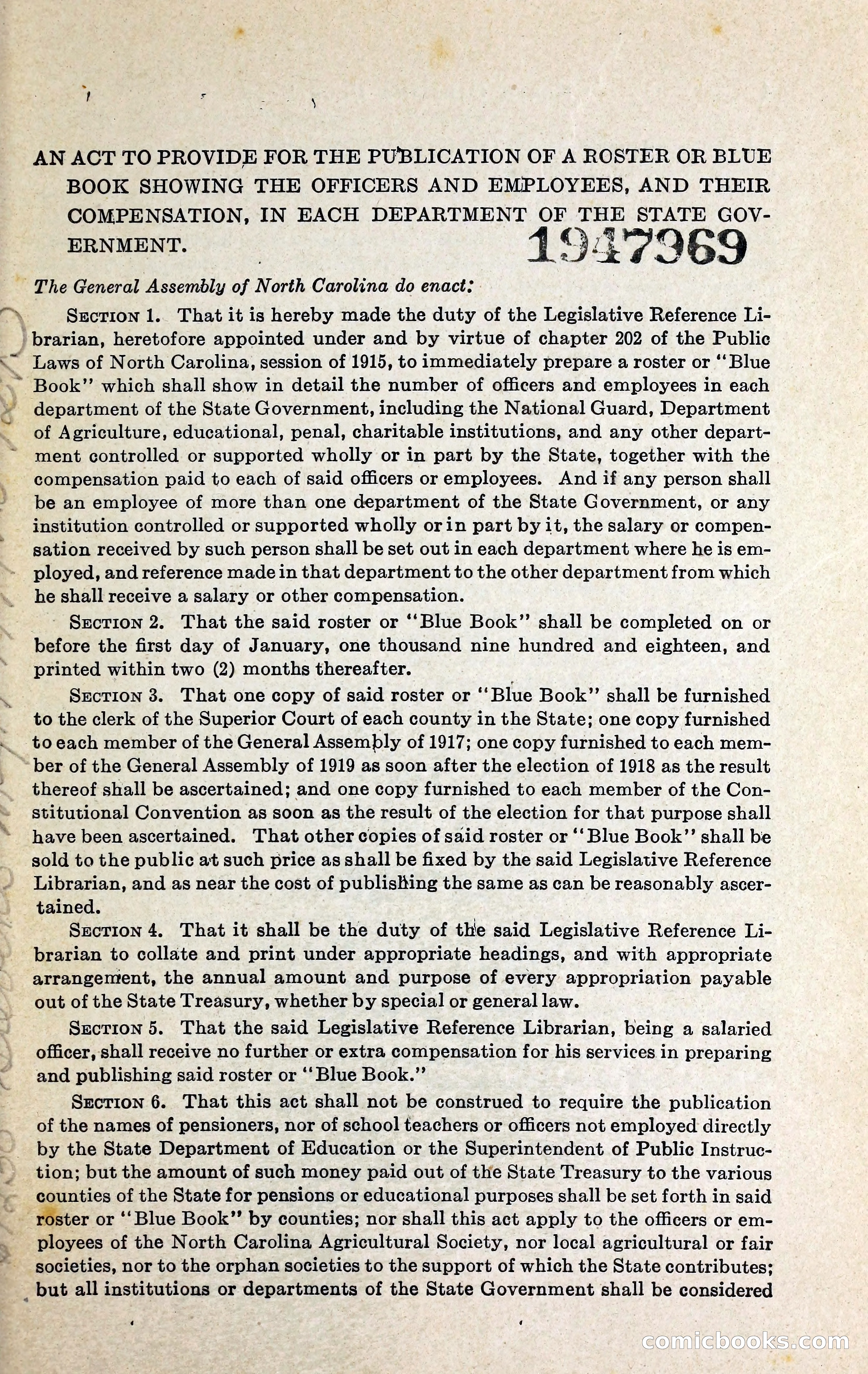 North Carolina Blue Book — page 8 of 329