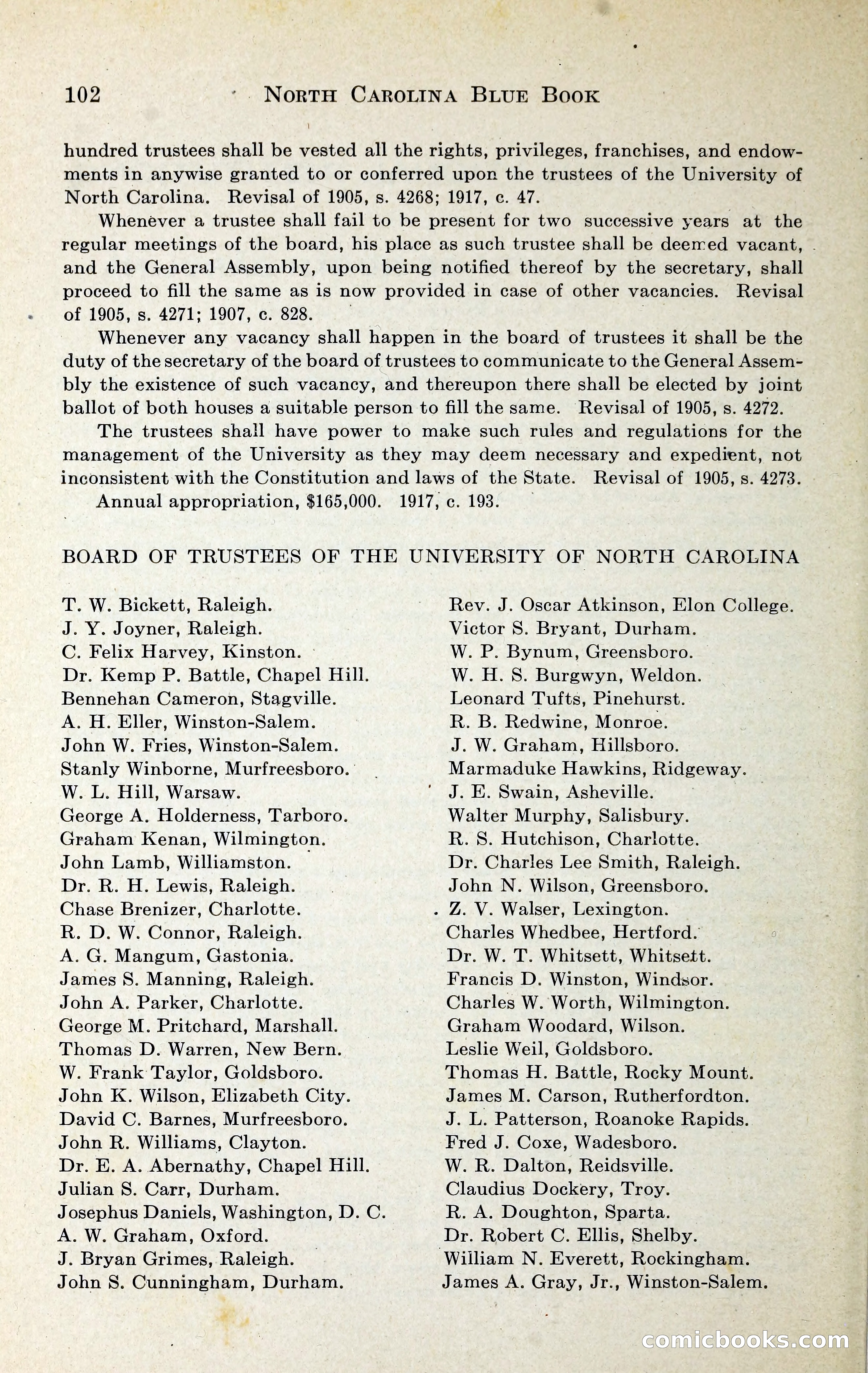 North Carolina Blue Book — page 115 of 329